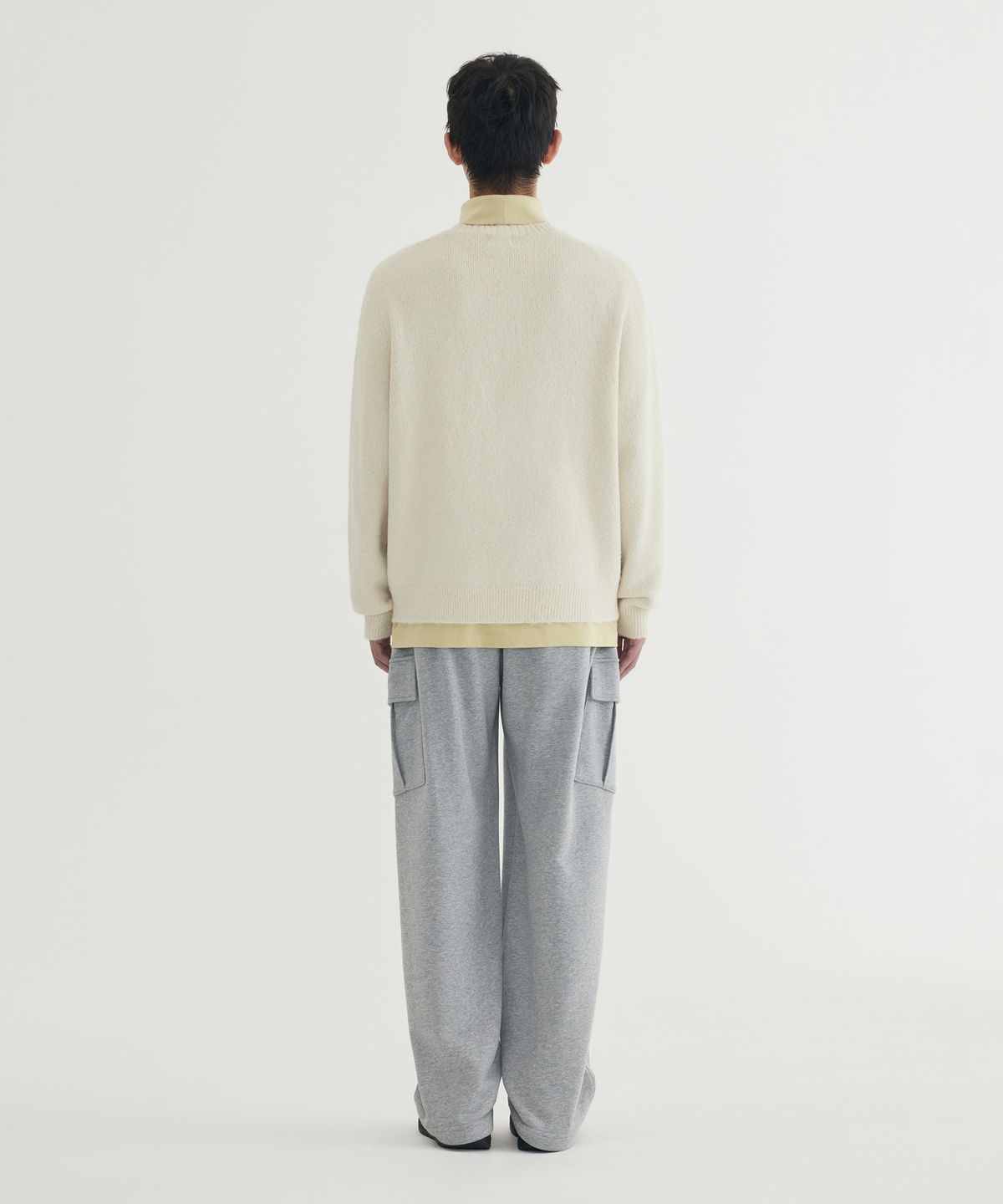 커버낫(COVERNAT) 스몰 어센틱 카고 스웻 팬츠 Melange Gray