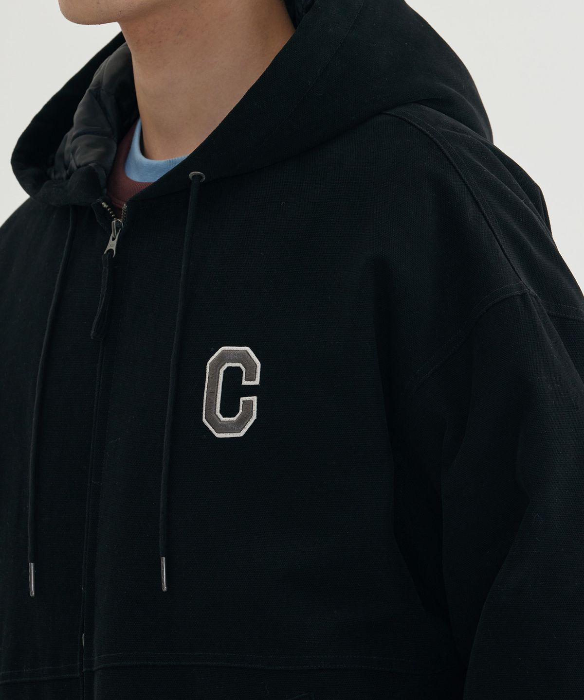 커버낫(COVERNAT) C 로고 헤비 옥스포드 자켓 Khaki