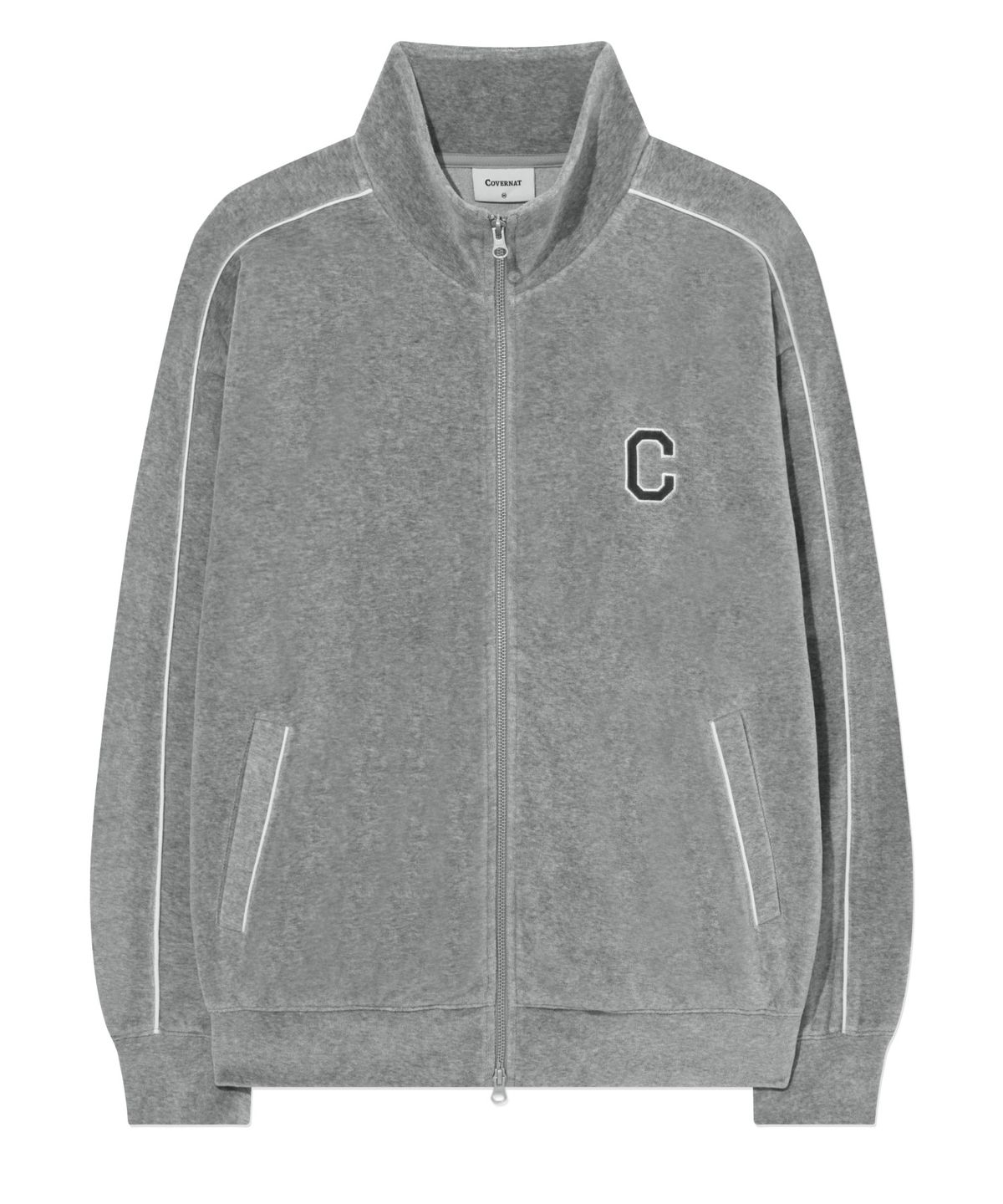 커버낫(COVERNAT) C 로고 트랙 자켓 Melange Gray