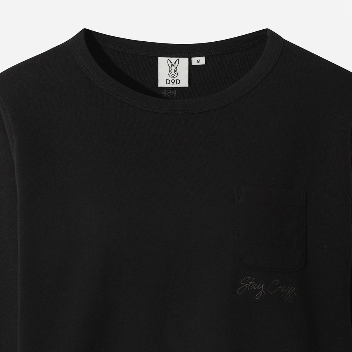 디오디(DOD) 에센셜 포켓 롱 티셔츠 여자(BLACK)