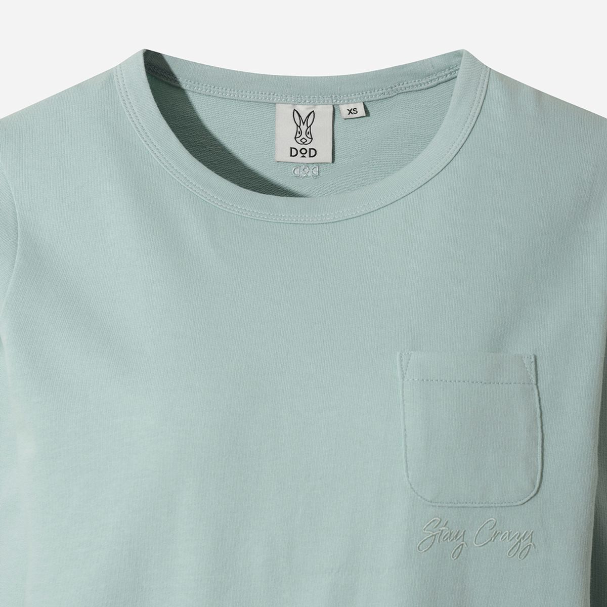 디오디(DOD) 에센셜 포켓 롱 티셔츠 여자(L.SKYBLUE)