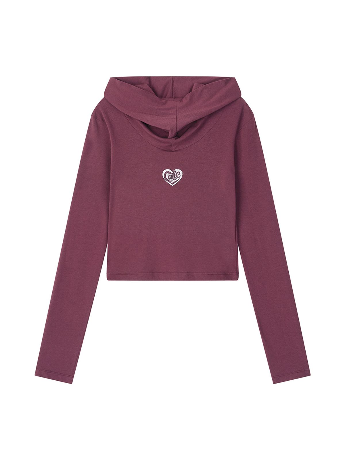 에즈이프 캘리(ASIF CALIE) OPEN SHOULDER HOOD T-SHIRT BURGUNDY