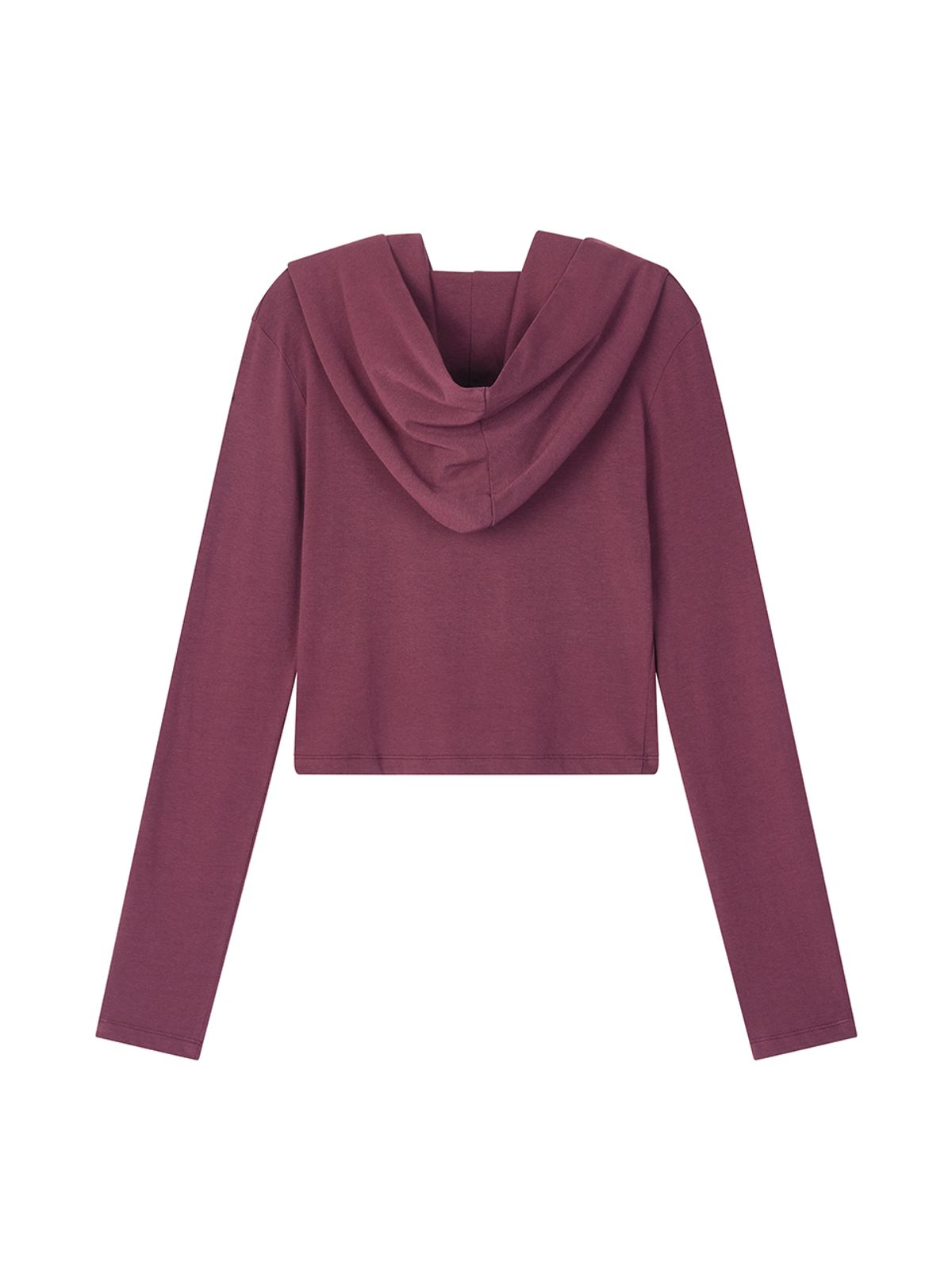 에즈이프 캘리(ASIF CALIE) OPEN SHOULDER HOOD T-SHIRT BURGUNDY