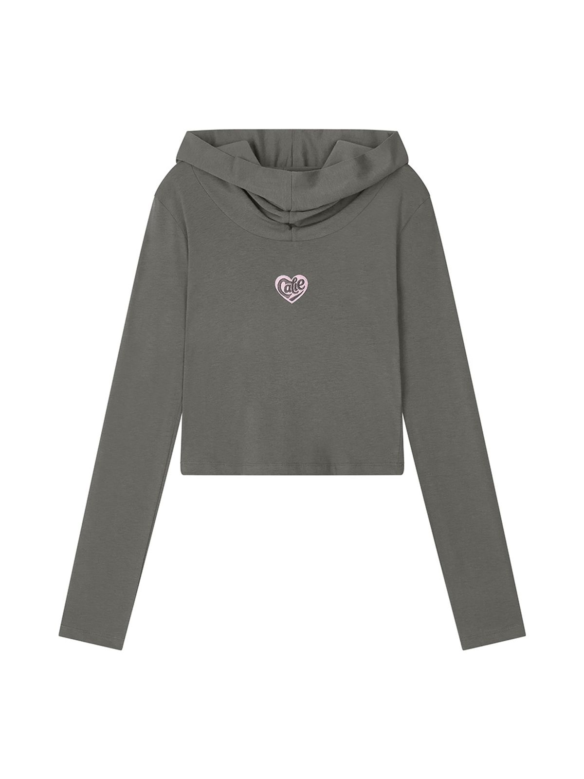 에즈이프 캘리(ASIF CALIE) OPEN SHOULDER HOOD T-SHIRT CHARCOAL