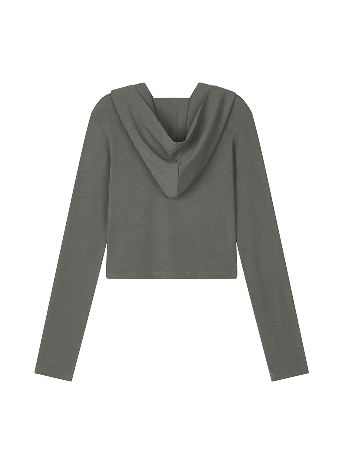 에즈이프 캘리(ASIF CALIE) OPEN SHOULDER HOOD T-SHIRT CHARCOAL