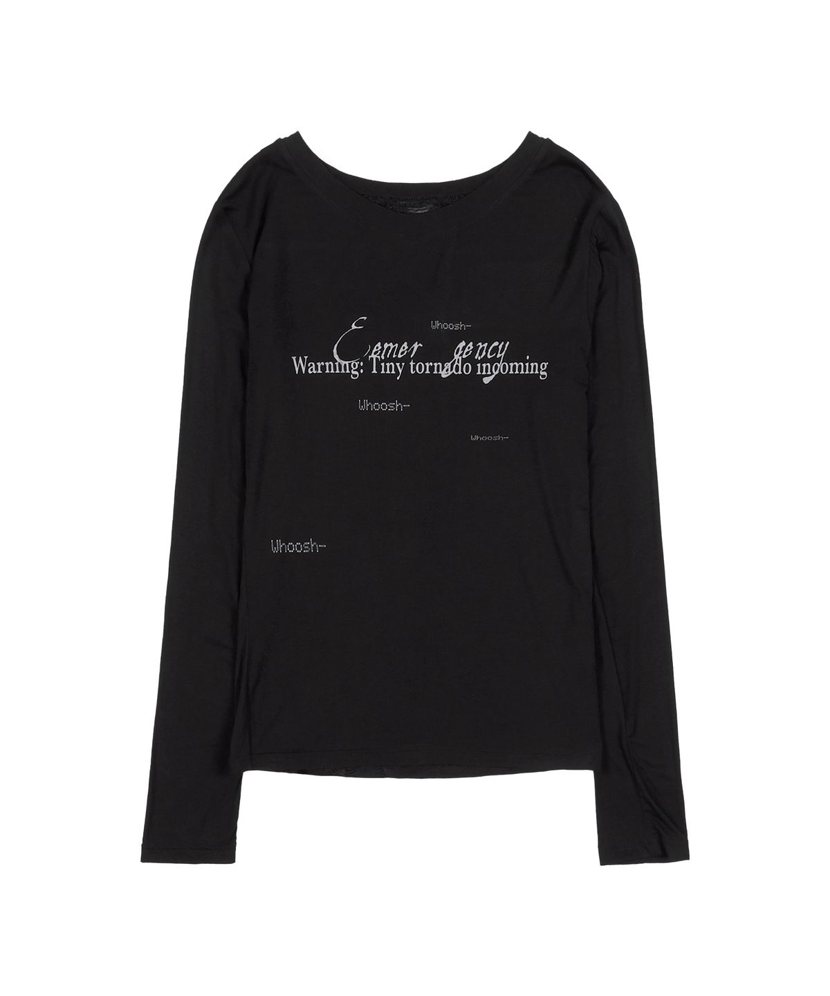팬시클럽(FANCY CLUB) 백 크로스 롱슬리브 (BLACK) F25ZB027