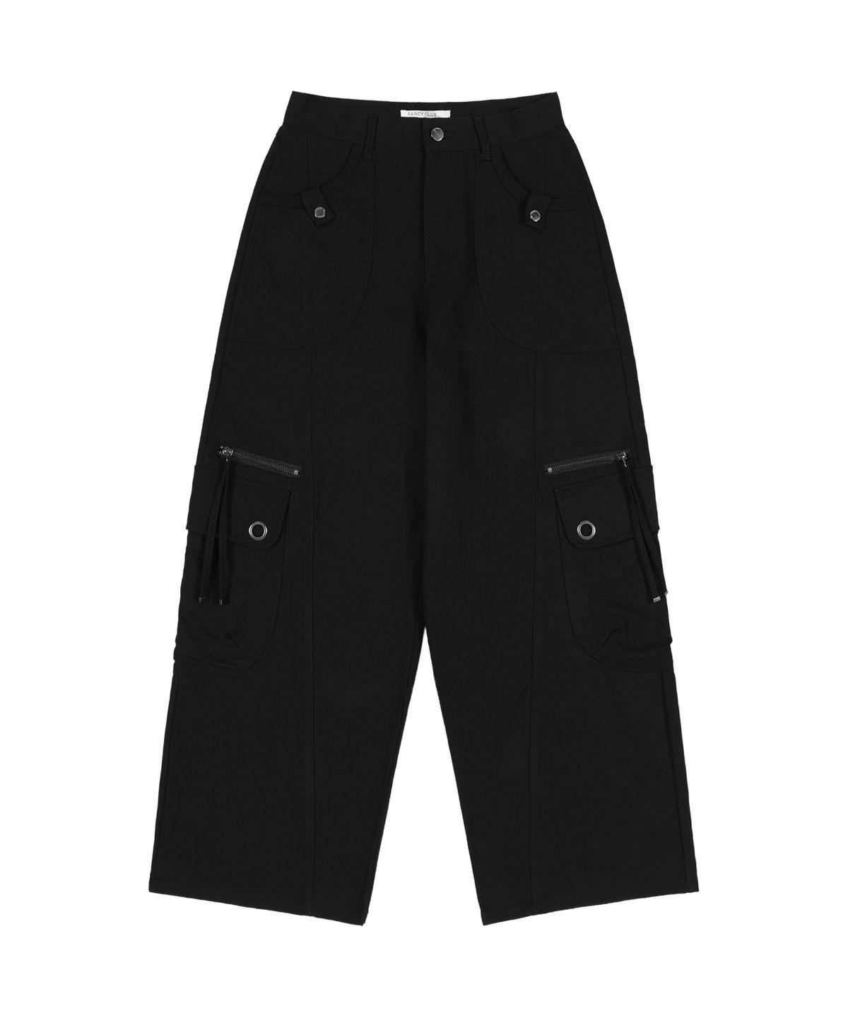 팬시클럽(FANCY CLUB) 크로스 포켓 카고 팬츠 (BLACK) F25ZD976