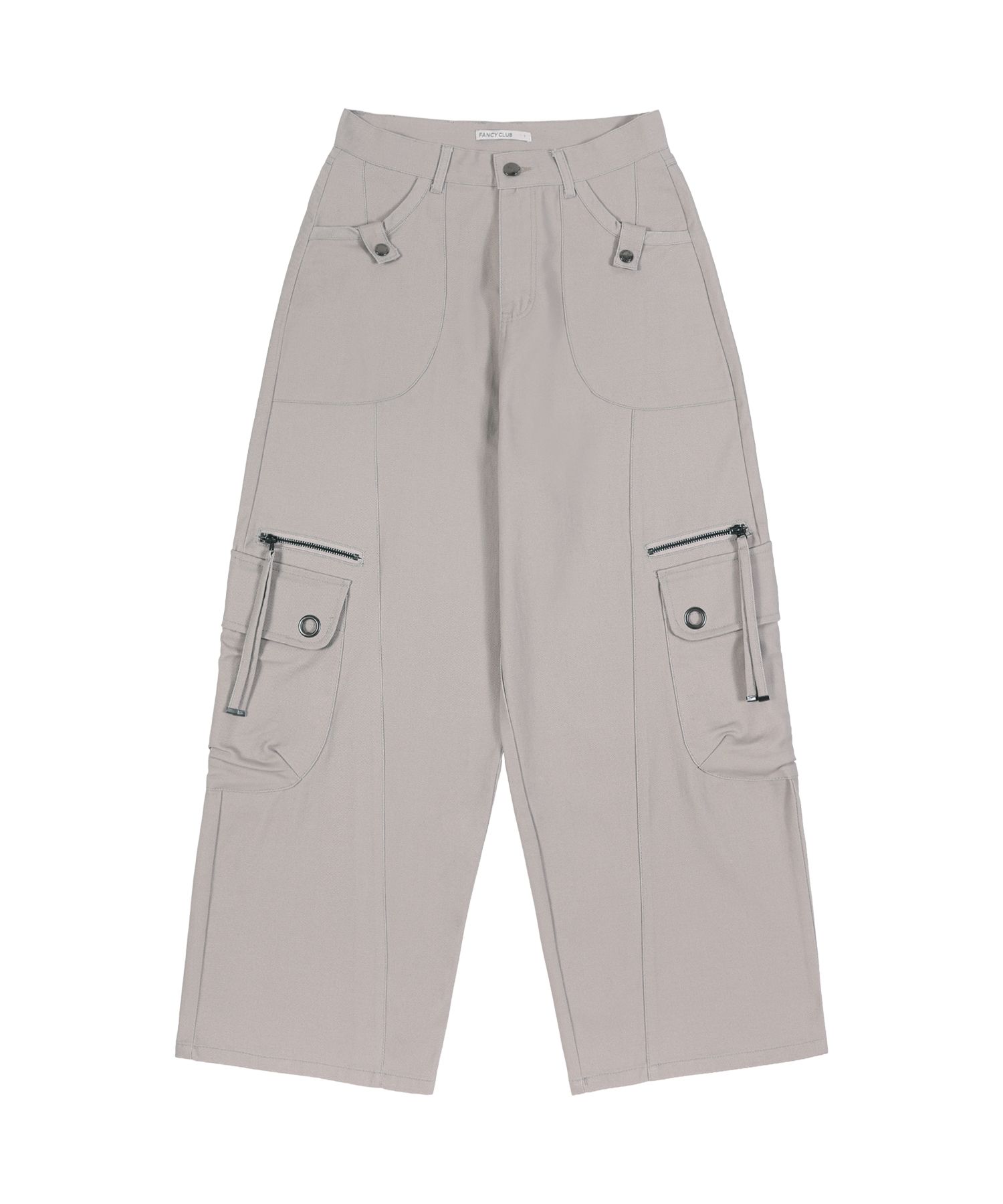 MUSINSA公式 | FANCY CLUB Cross Pocket Cargo Pants (PINK BEIGE