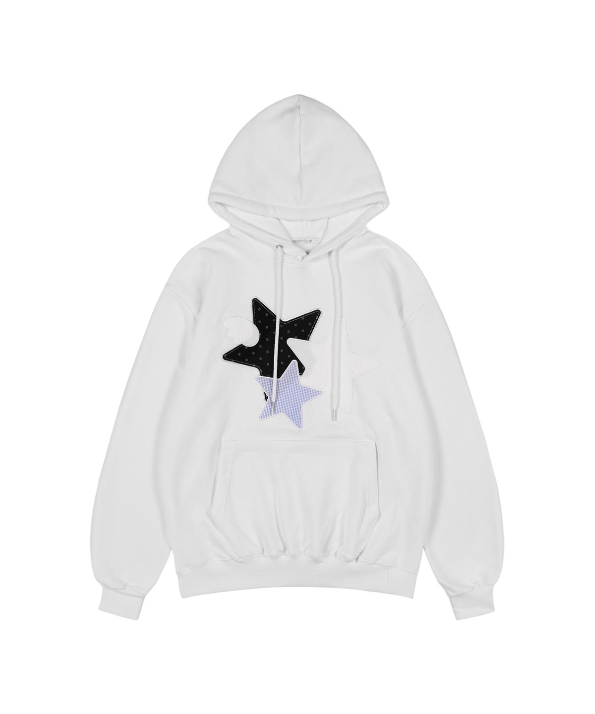팬시클럽(FANCY CLUB) 믹스 스타 엔젤 패치 후드 (WHITE) F25ZB011