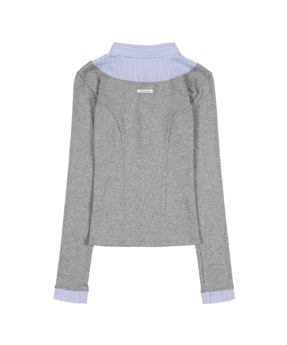 팬시클럽(FANCY CLUB) 셔츠 레이어드 롱슬리브 (GRAY) F25ZB023