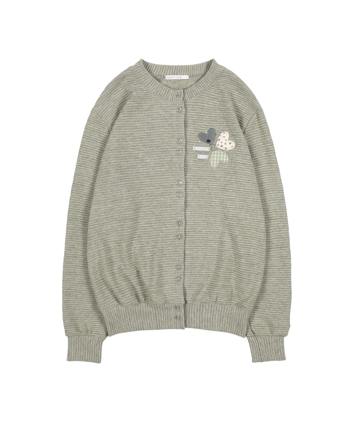 팬시클럽(FANCY CLUB) 클로버 패치워크 가디건 (BEIGE) F25ZA008