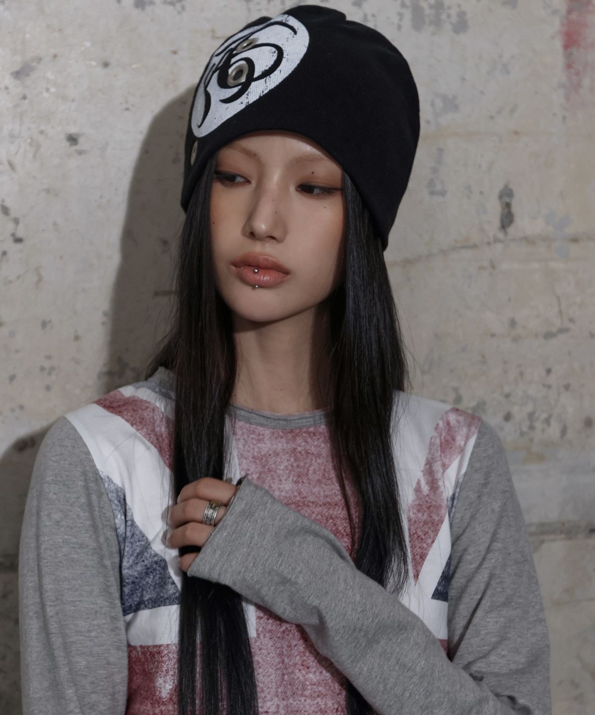 팬시클럽(FANCY CLUB) FY 아일렛 비니 (BLACK) F25ZE033