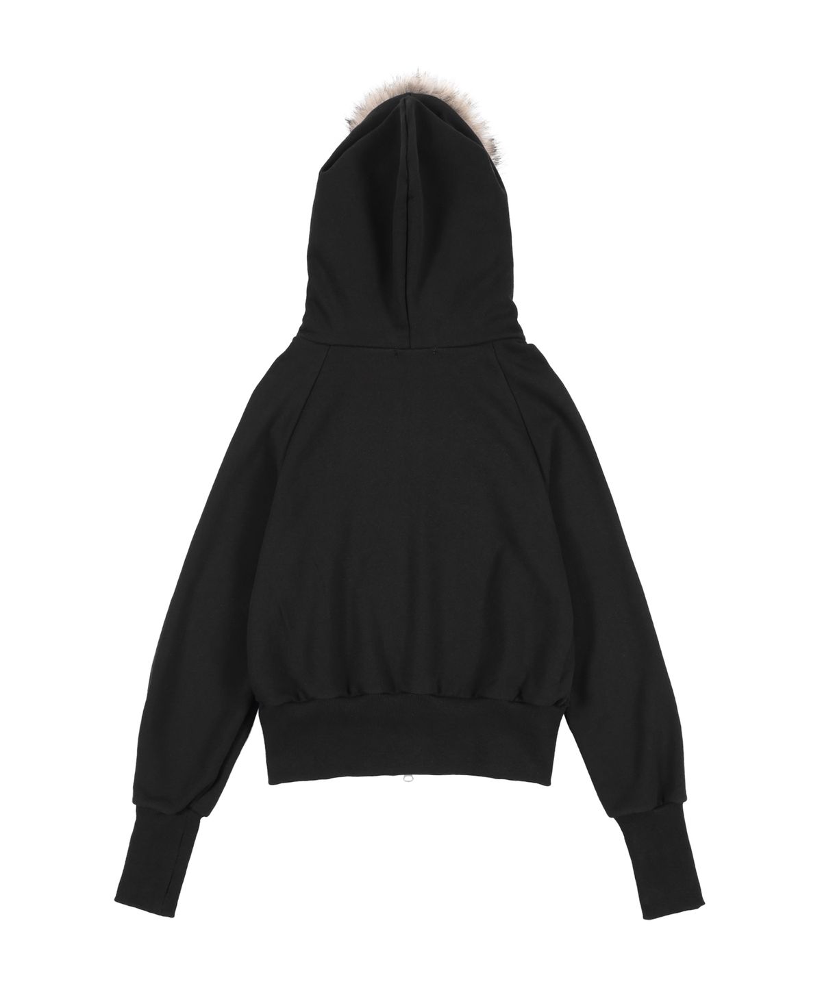 팬시클럽(FANCY CLUB) 루스리스 퍼 후드집업 (BLACK) F25ZA005