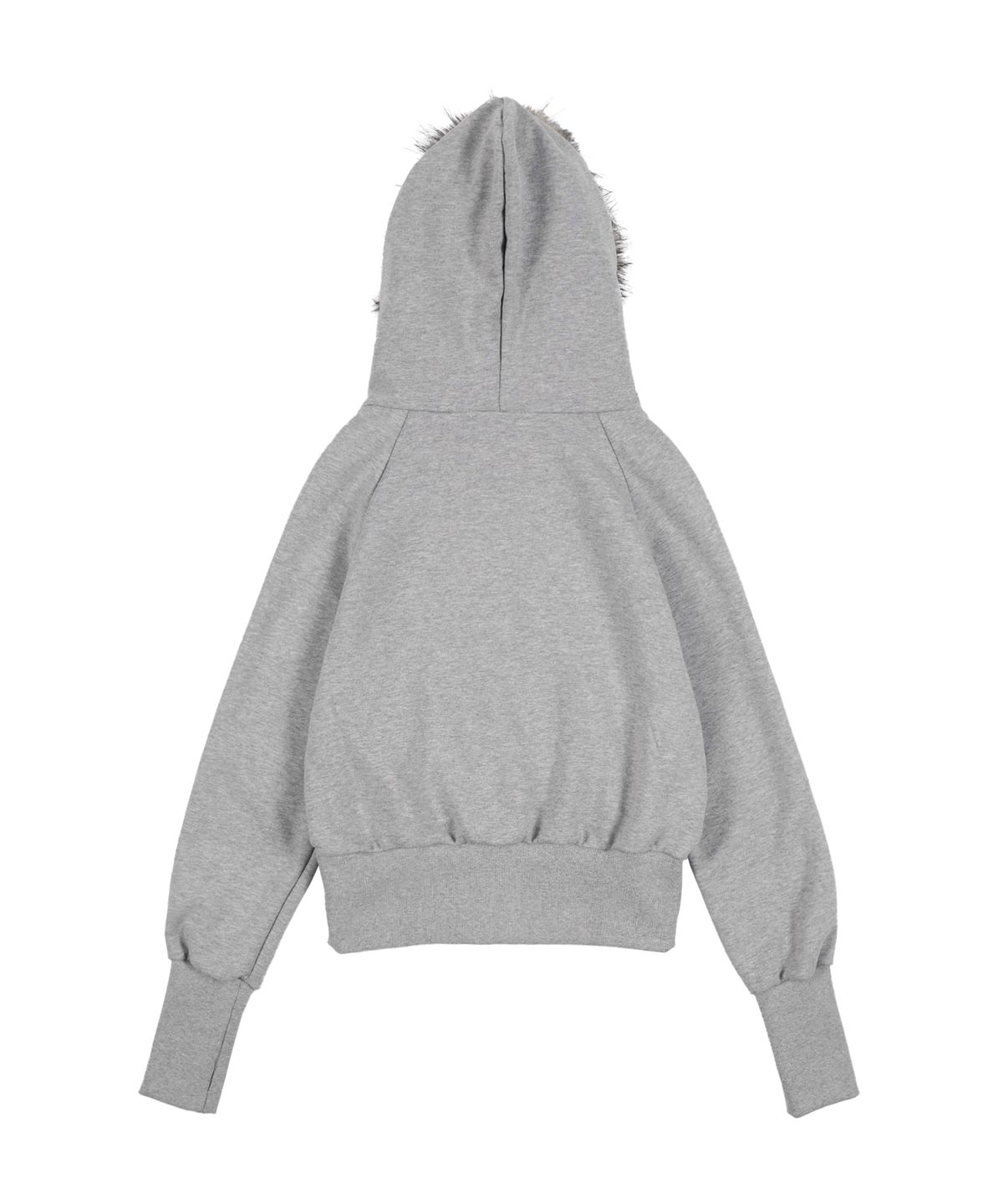 팬시클럽(FANCY CLUB) 루스리스 퍼 후드집업 (GRAY) F25ZA005