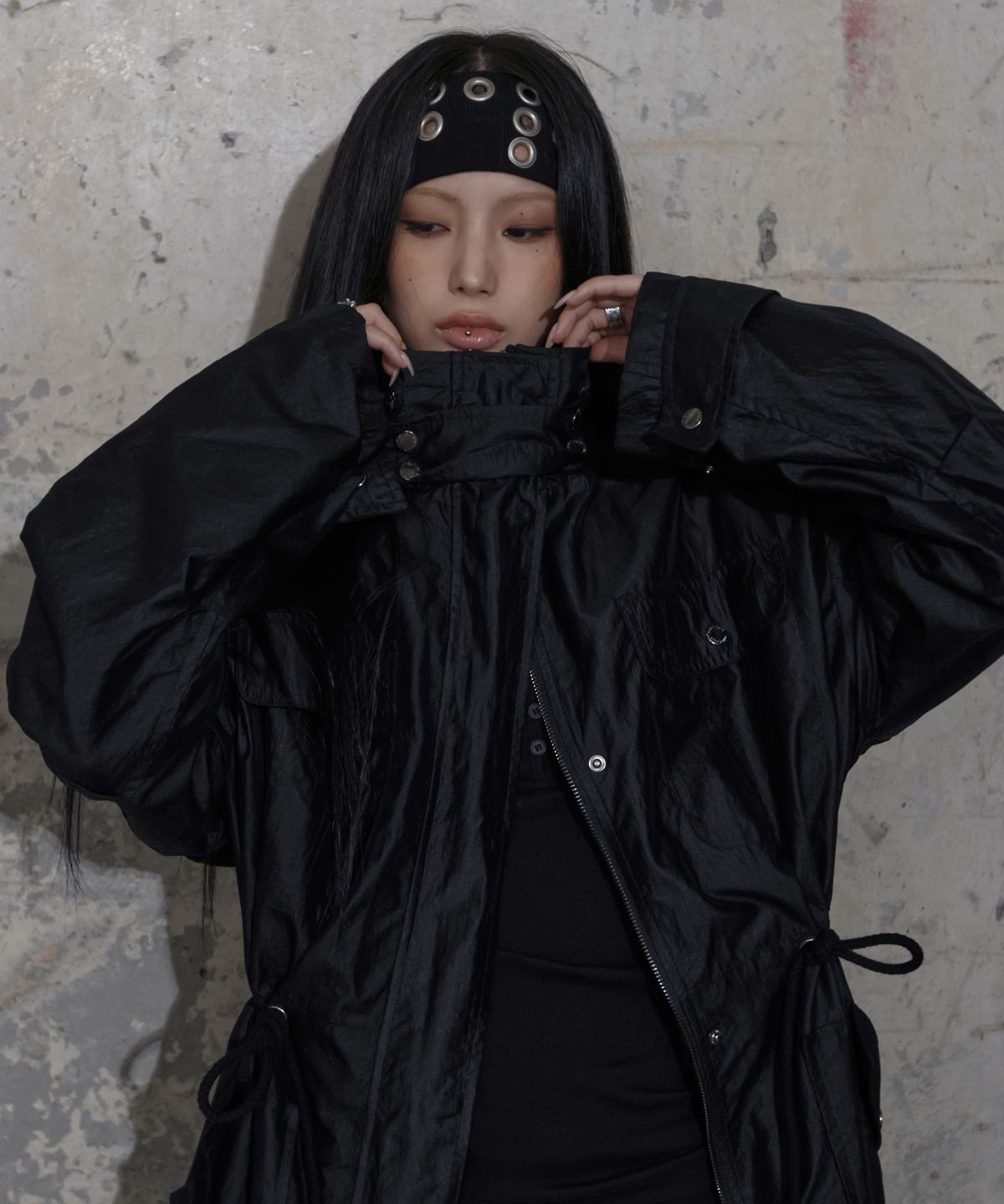 팬시클럽(FANCY CLUB) 노매드 사파리 자켓 (BLACK) F25ZA002