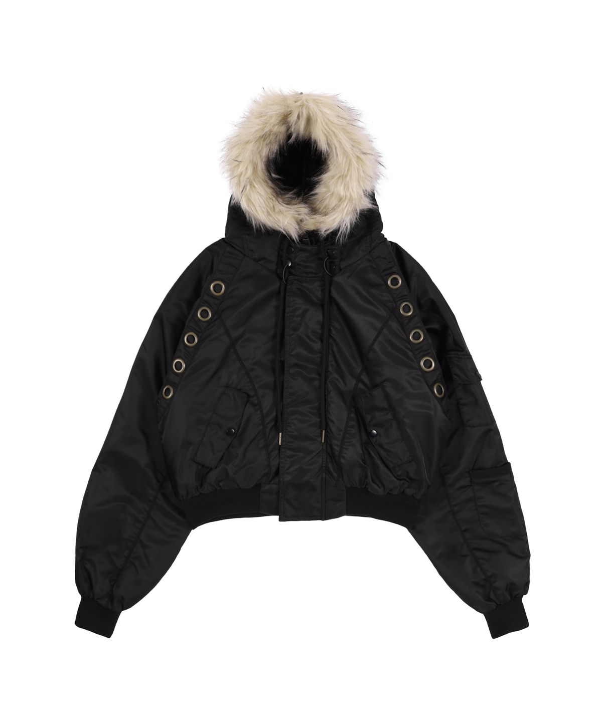 팬시클럽(FANCY CLUB) 아일렛 퍼 MA-1 (BLACK) F25ZA003
