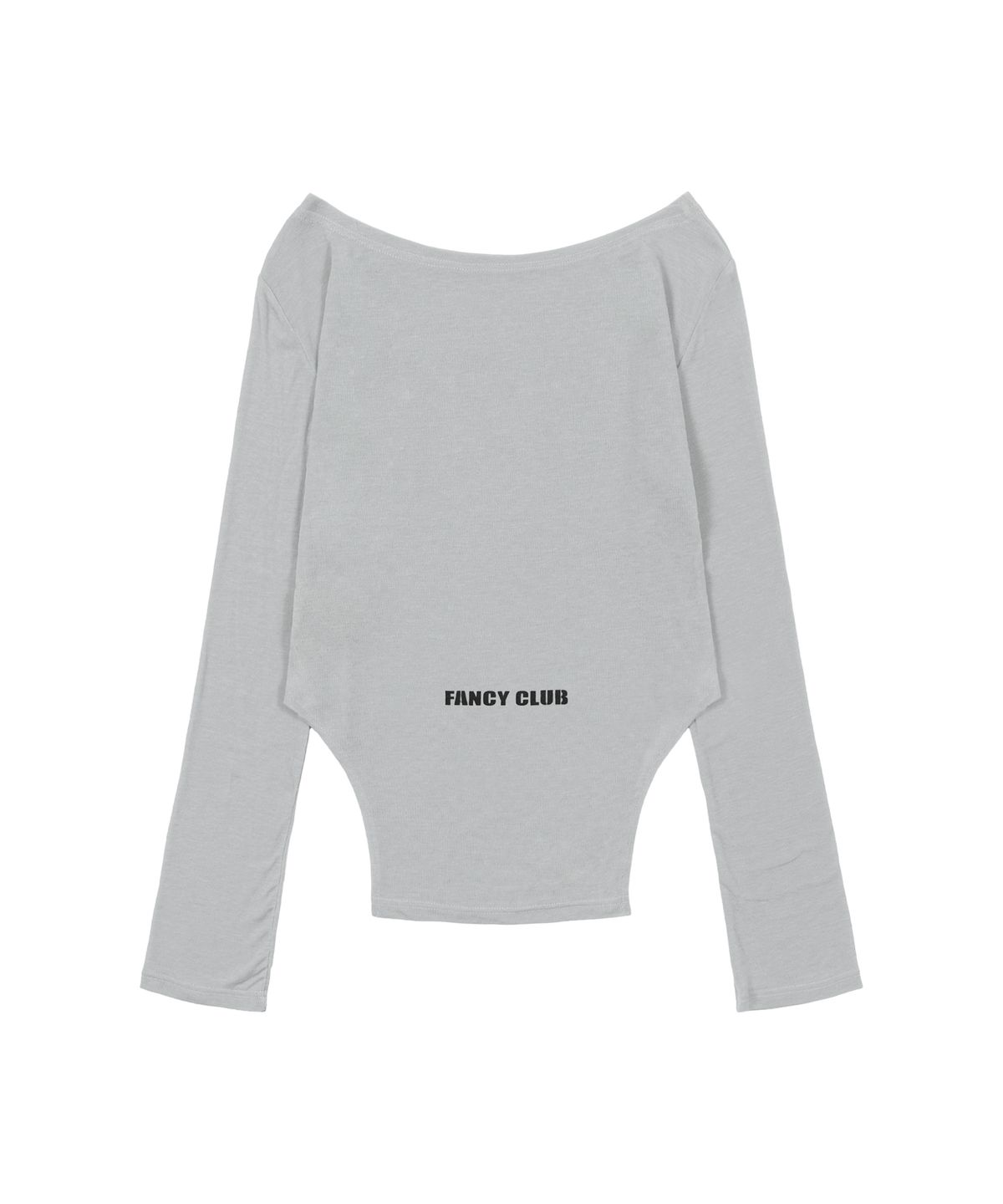 팬시클럽(FANCY CLUB) 520 보트넥 쉬어 롱슬리브 (GRAY) F26QB047