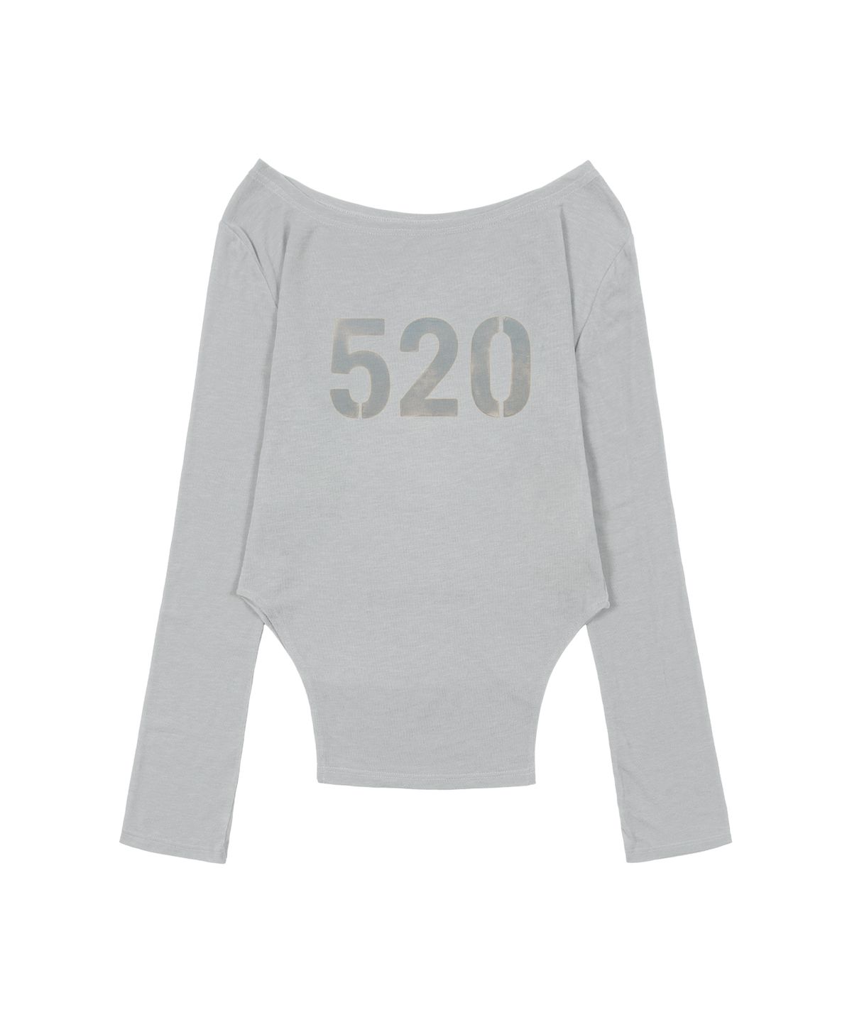 팬시클럽(FANCY CLUB) 520 보트넥 쉬어 롱슬리브 (GRAY) F26QB047