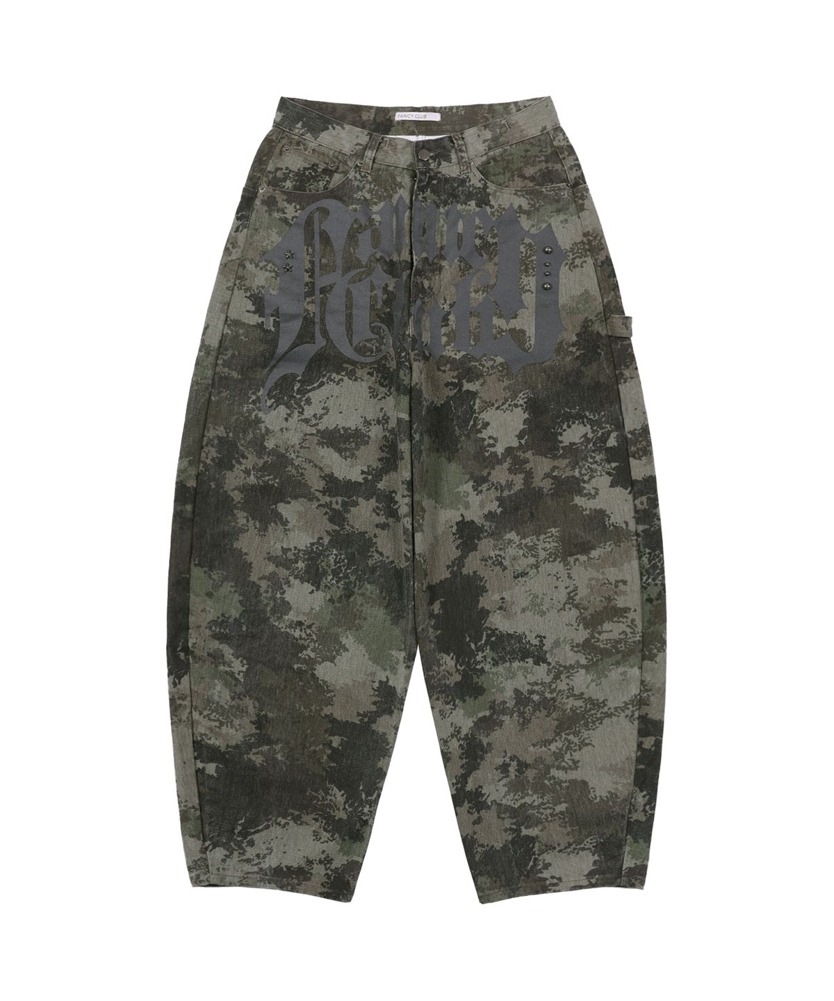 팬시클럽(FANCY CLUB) 투스잼 와이드 데님 팬츠 (CAMO) F26QD150