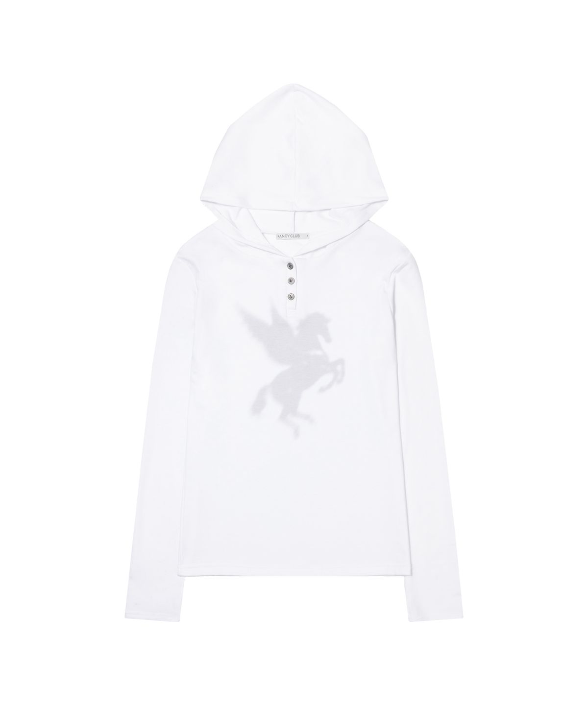 팬시클럽(FANCY CLUB) 페가수스 후드 롱슬리브 (WHITE) F26QB049
