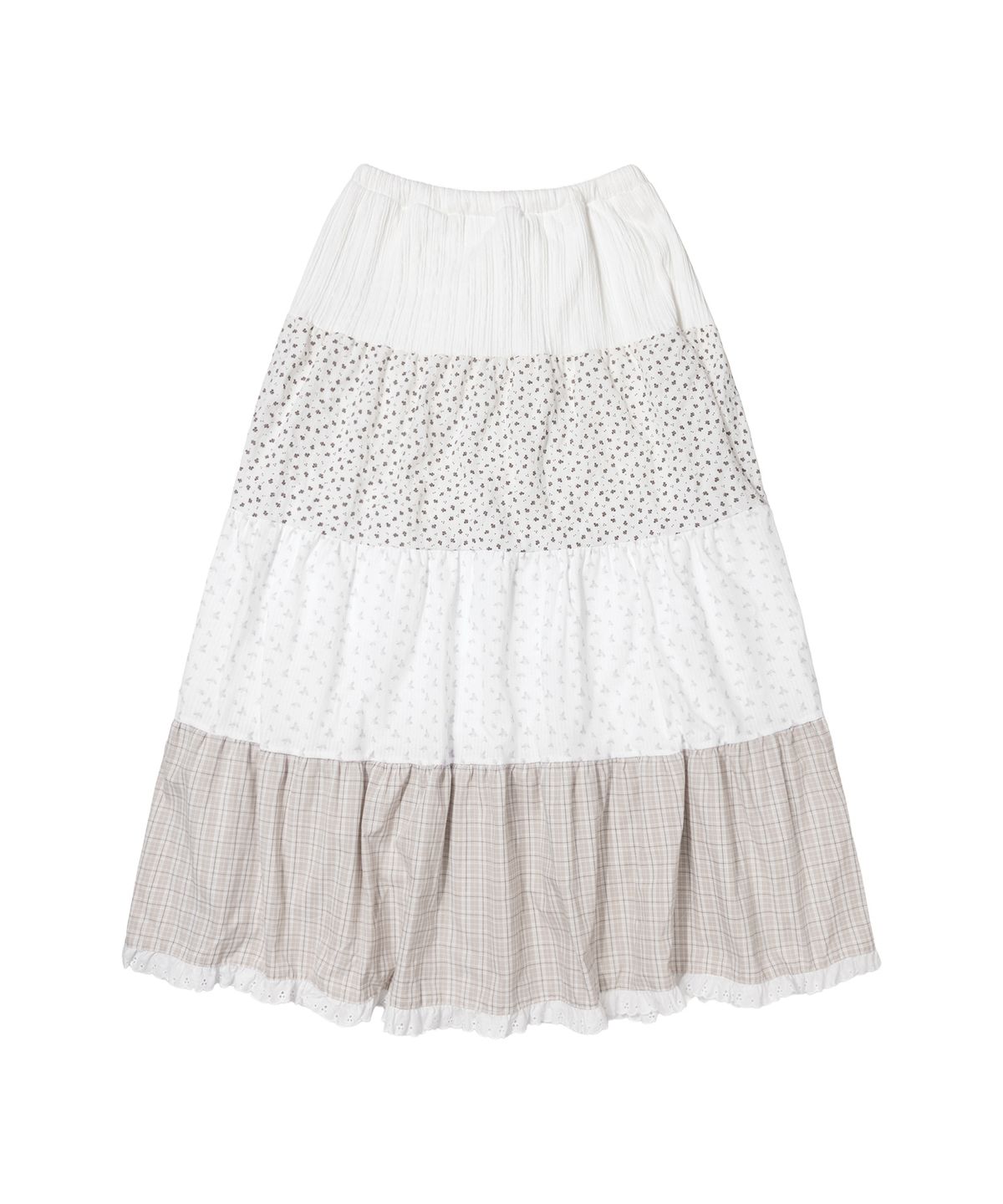 팬시클럽(FANCY CLUB) 플로럴 레이스 캉캉 롱스커트 (FLORAL) F26QD161