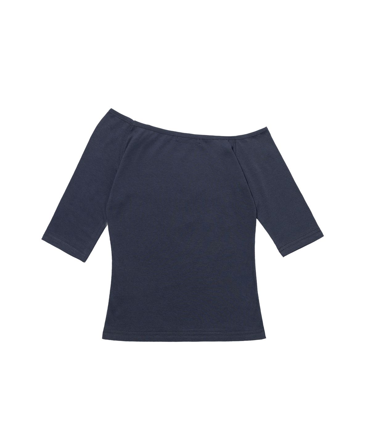 팬시클럽(FANCY CLUB) 플라스틱 키스 원숄더 탑 (NAVY) F26QB051
