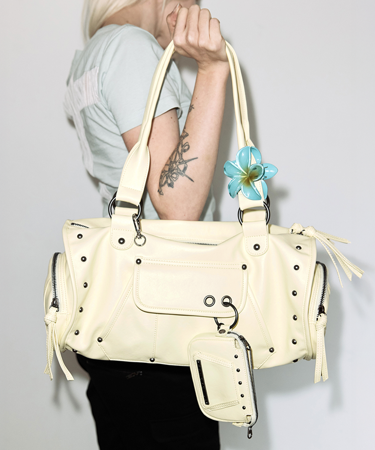 팬시클럽(FANCY CLUB) 베일 스터드백 & 월렛 (LEMON) F26QE981