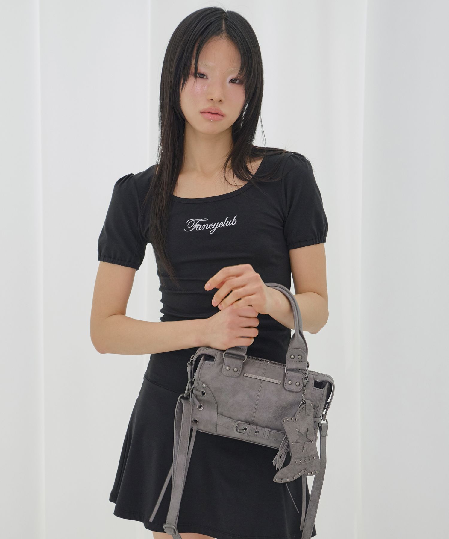FANCY CLUB BELTED WASHING ショルダーバッグ ブラック MUSINSA公式 