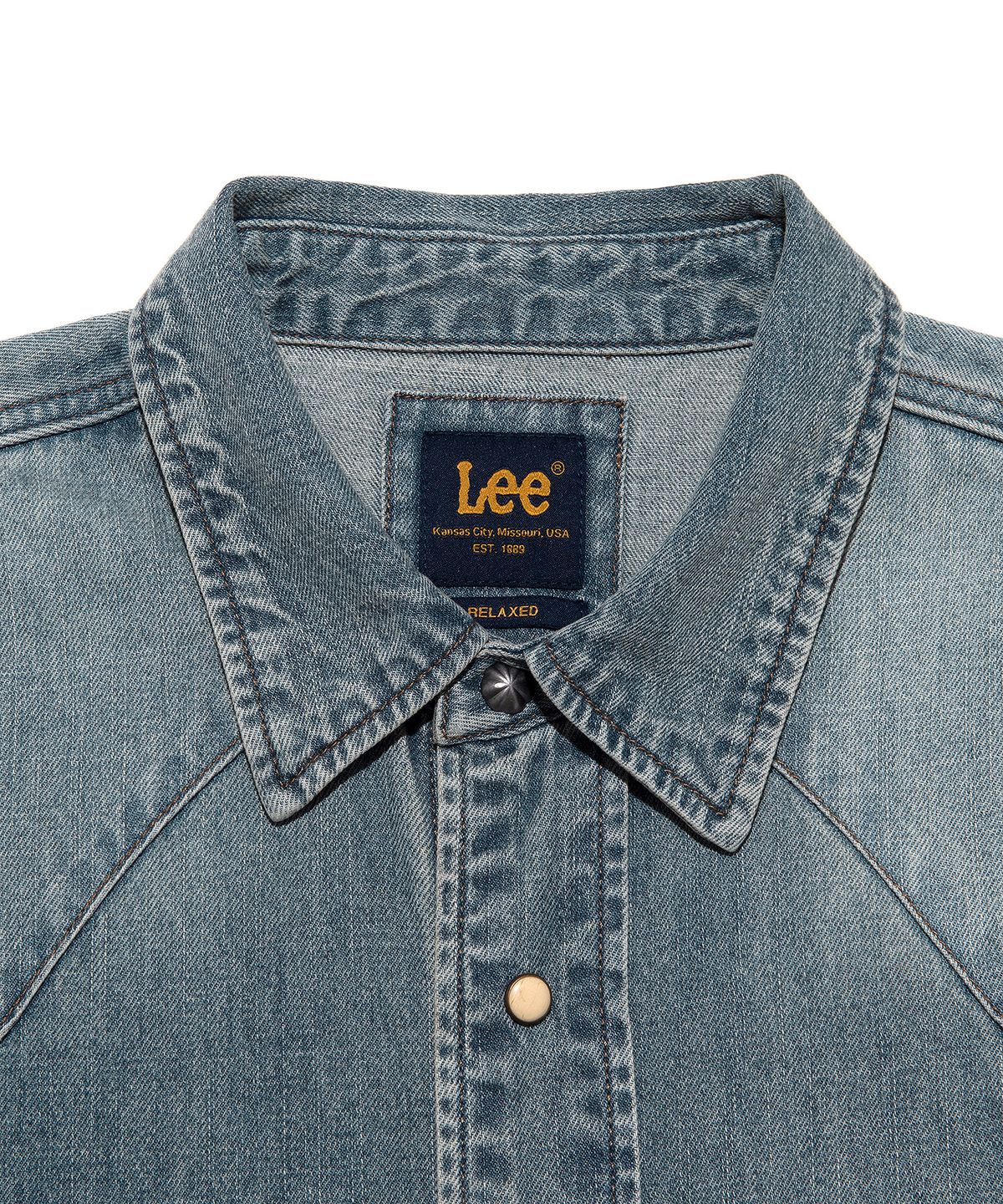 리(LEE) 웨스턴 데님 셔츠 인디고 미듐