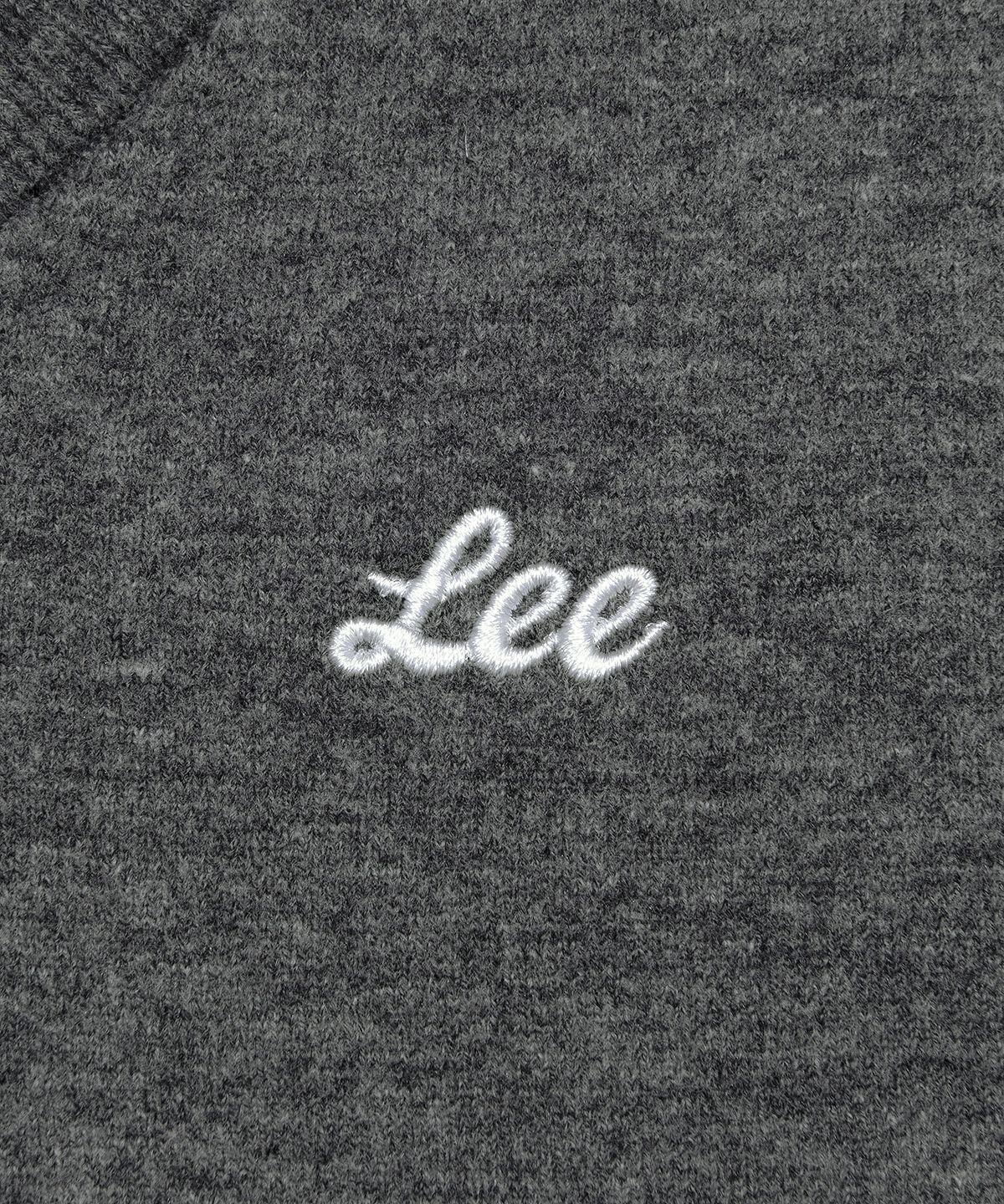 리(LEE) 우먼 브이넥 니트 챠콜