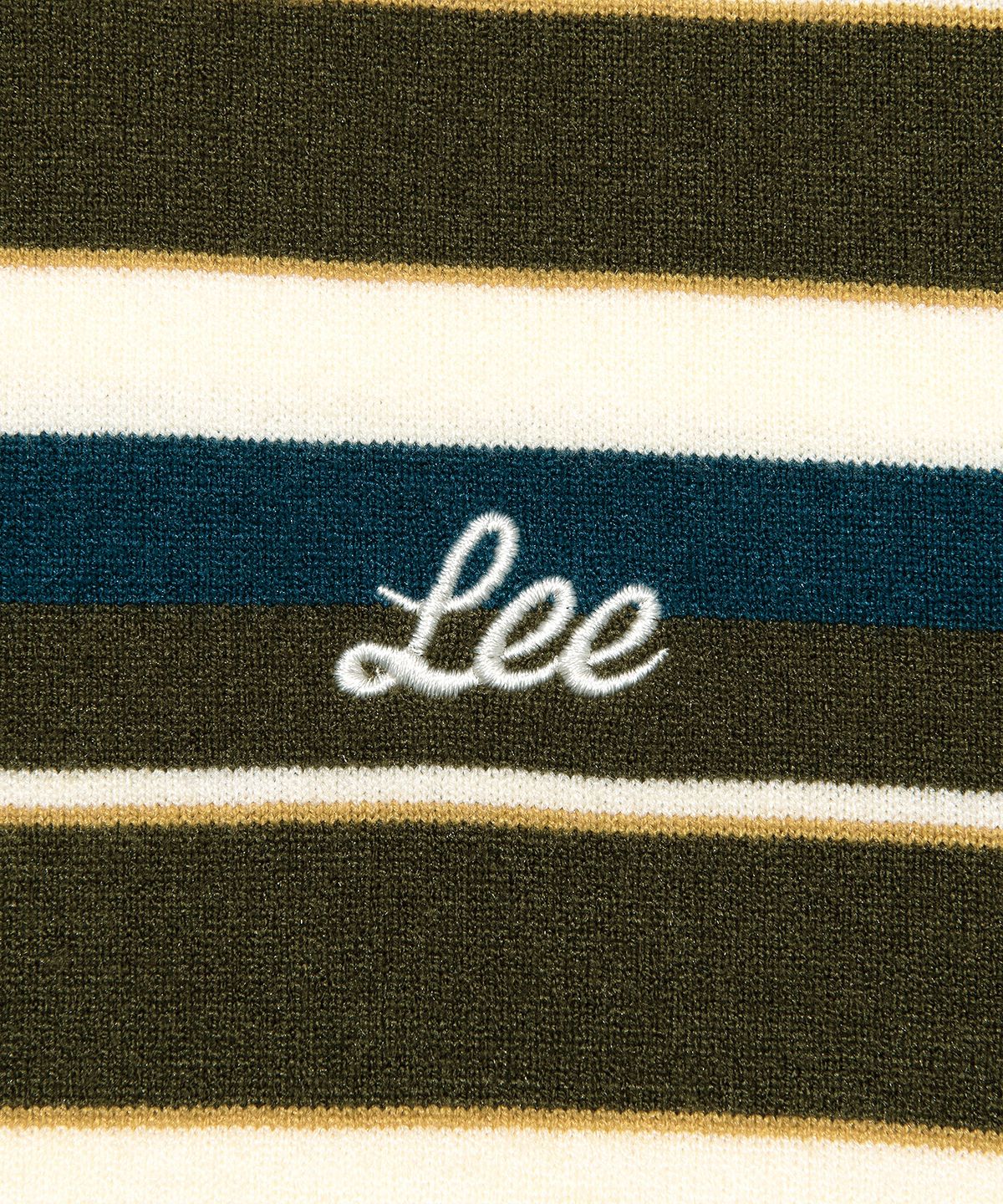 리(LEE) 우먼 스트라이프 가디건 카키