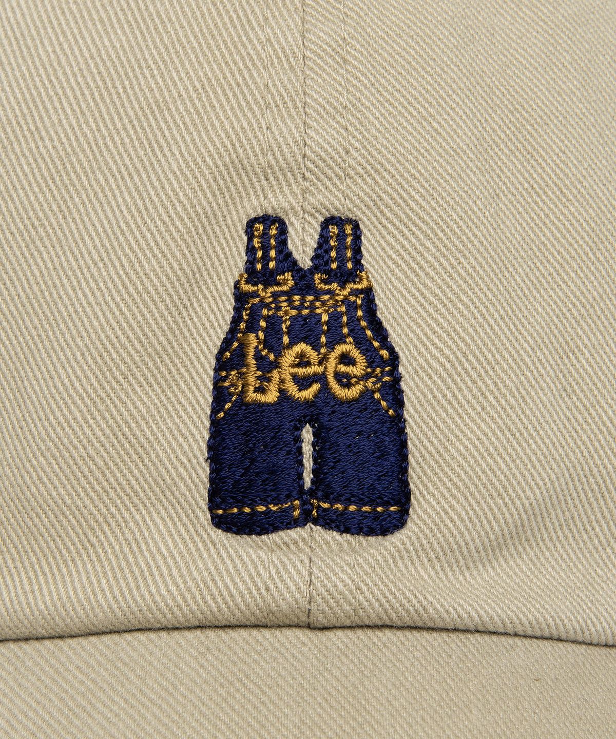 리(LEE) 오버롤 자수 볼캡 베이지