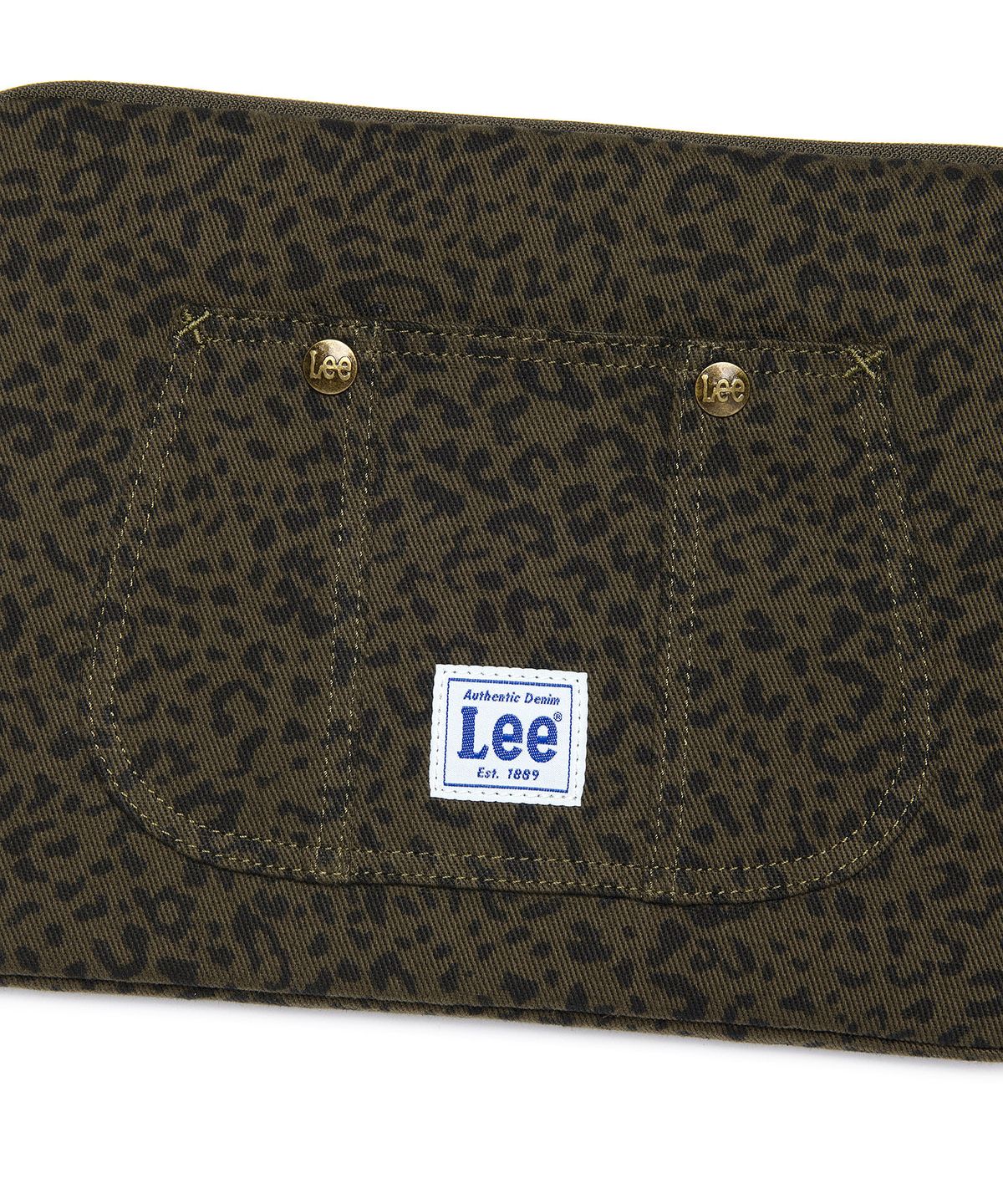 리(LEE) 빈티지 로고 11인치 타블렛 파우치 레오파드