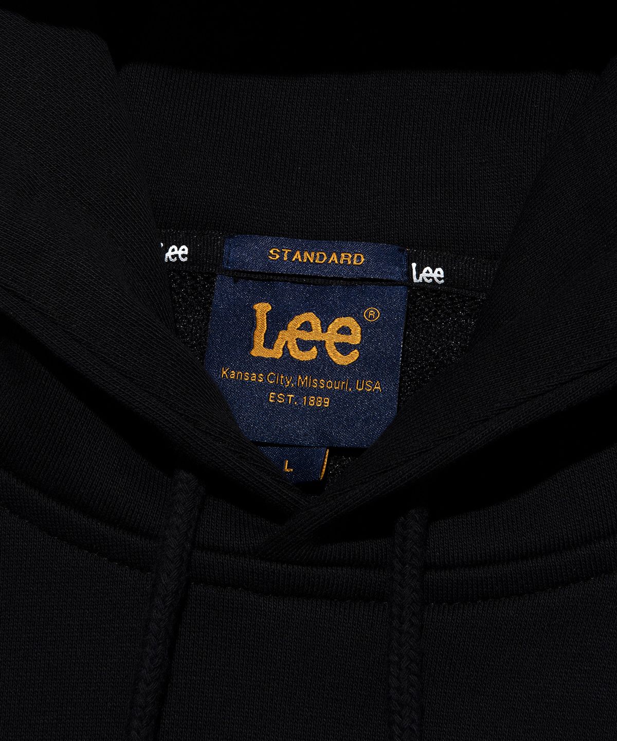 리(LEE) 빅 트위치 로고 후드 티셔츠 블랙