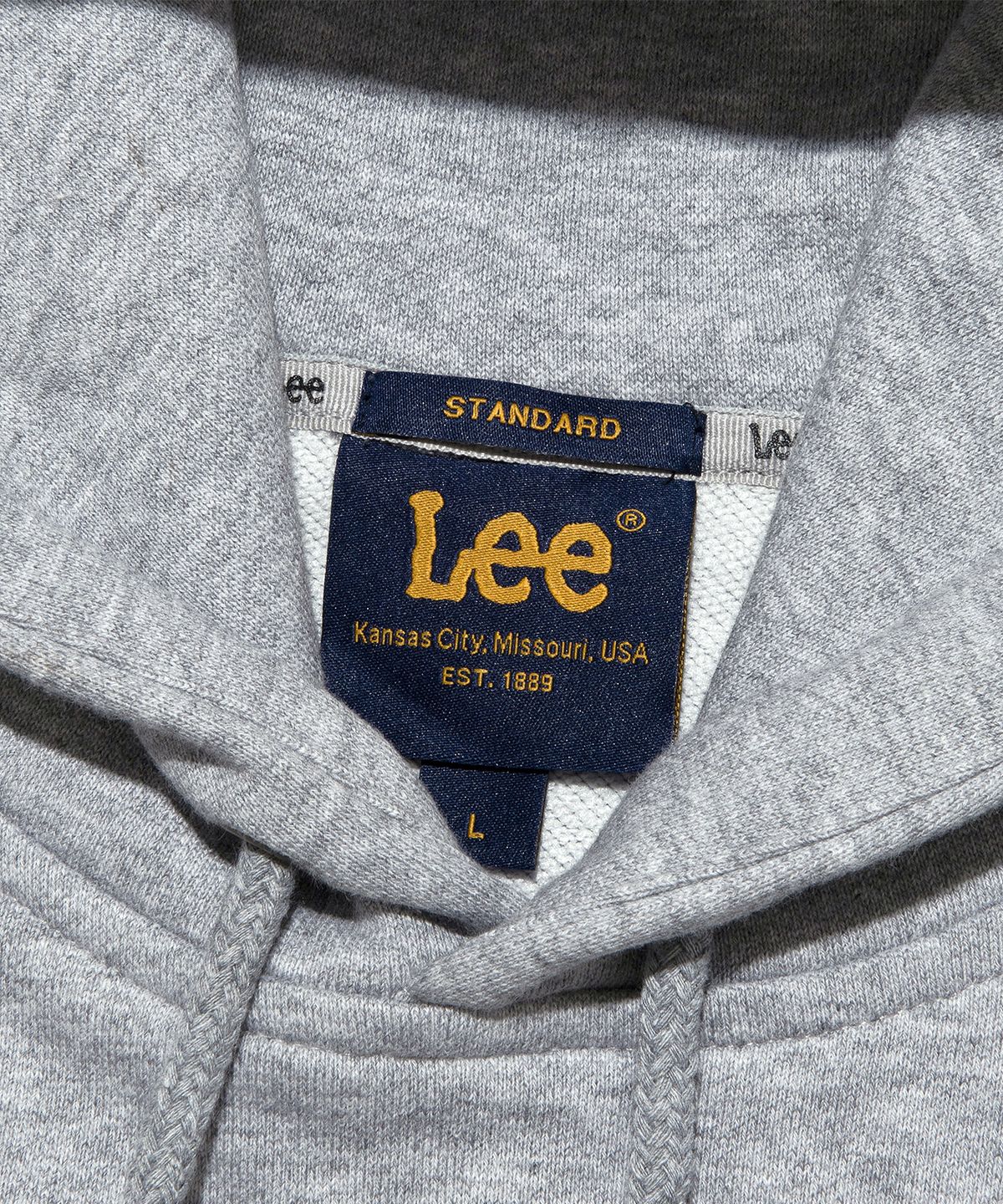리(LEE) 빅 트위치 로고 후드 티셔츠 그레이