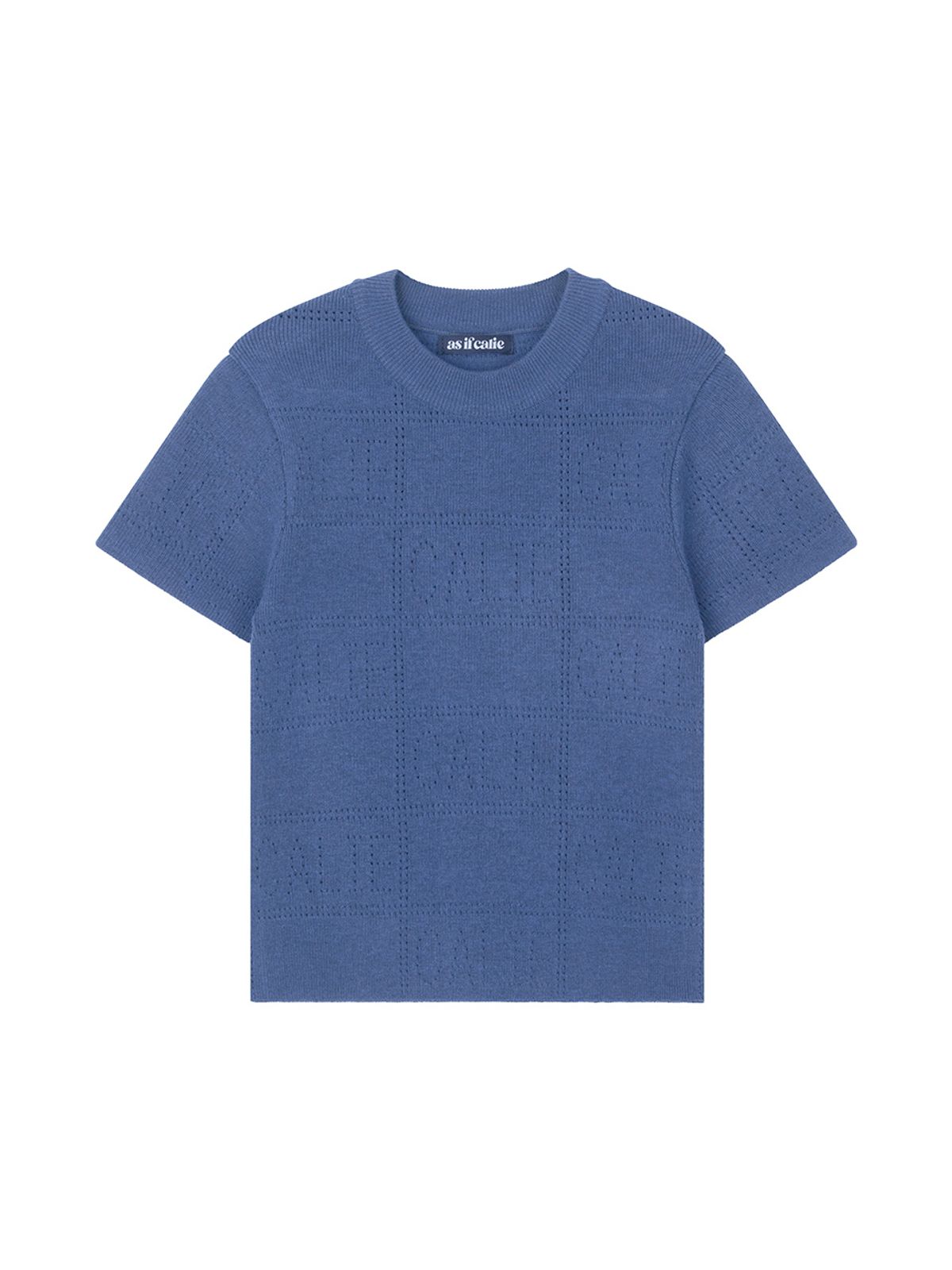 에즈이프 캘리(ASIF CALIE) CALIE LOGO LACE KNIT DEEP BLUE