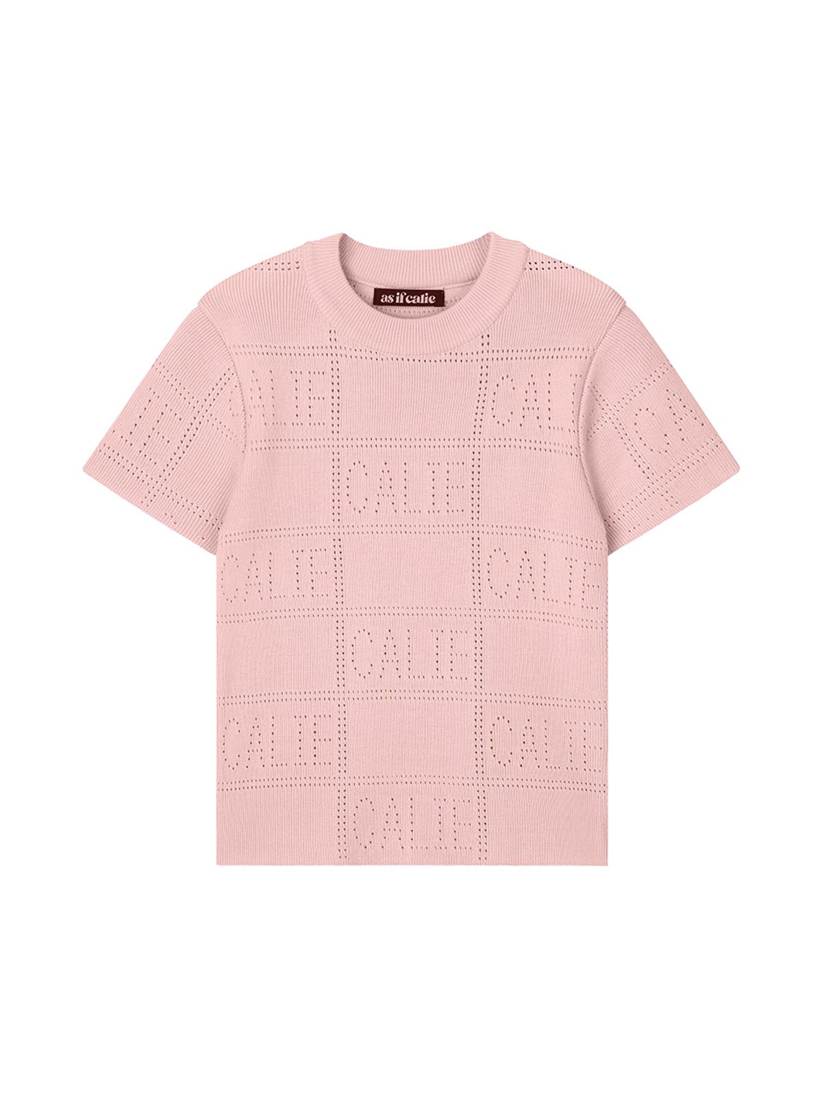 에즈이프 캘리(ASIF CALIE) CALIE LOGO LACE KNIT PINK