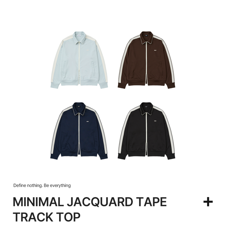 MUSINSA | NDY (nerdy) Minimal Jacquard Tape Track Top Navy