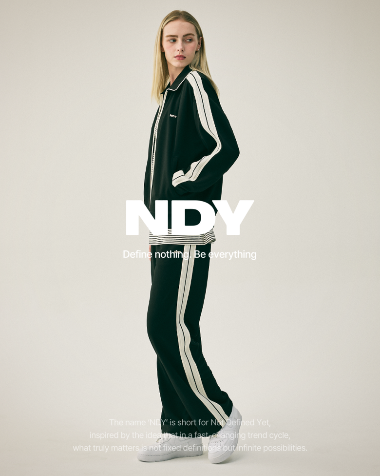 MUSINSA | NDY (nerdy) Minimal Jacquard Tape Track Pants Black