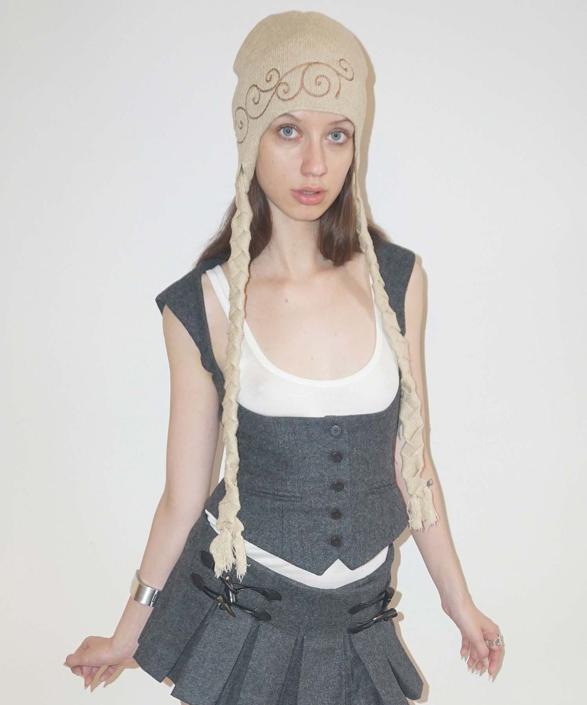 스컬프터(SCULPTOR) Braided Bonnet Beige