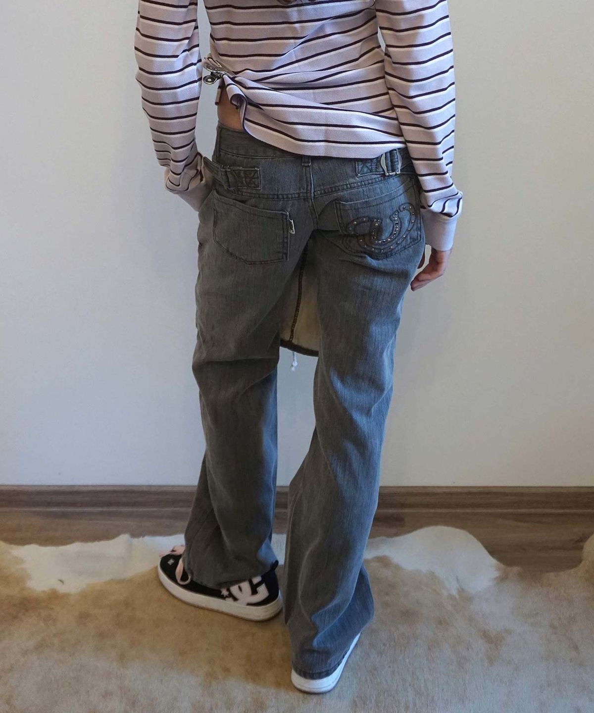 스컬프터(SCULPTOR) Apron Layered Denim Charcoal