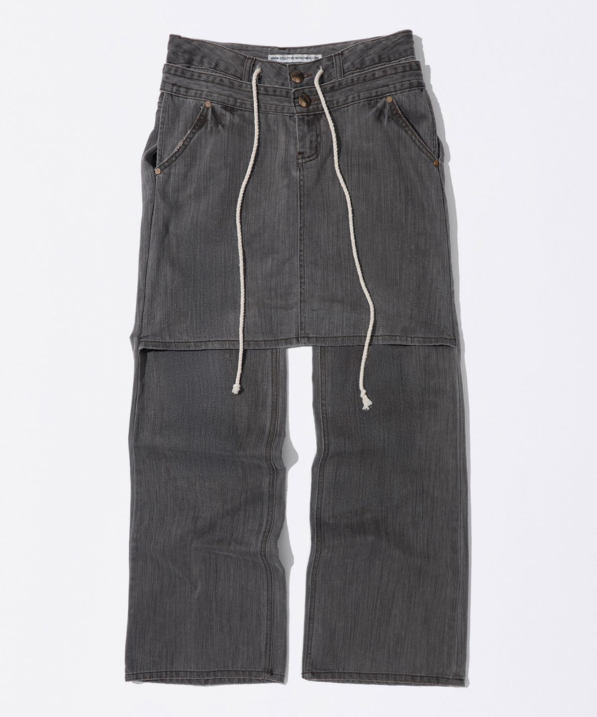 스컬프터(SCULPTOR) Apron Layered Denim Charcoal