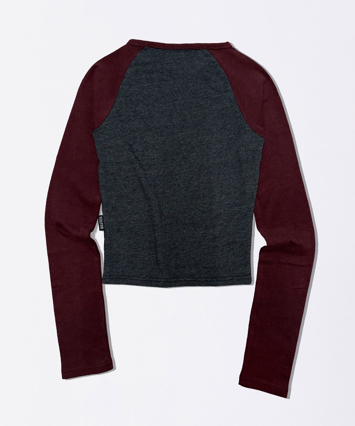 스컬프터(SCULPTOR) Good Karma Raglan Tee Charcoal/Burgundy