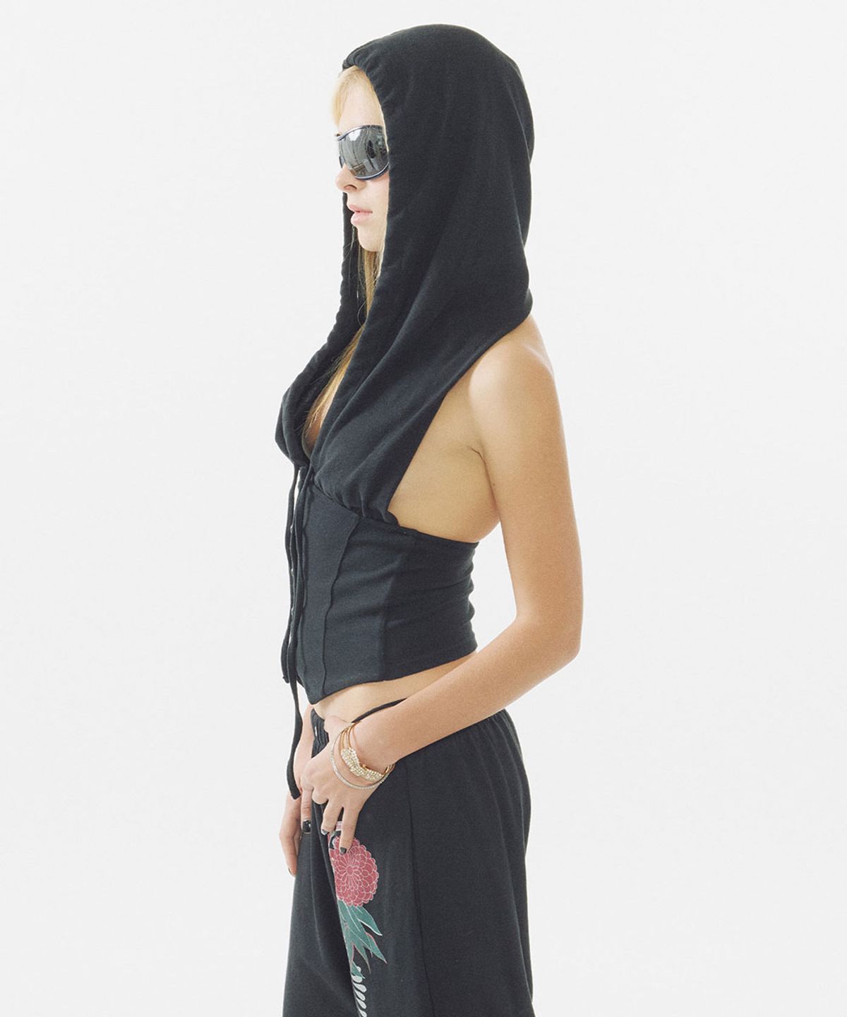 스컬프터(SCULPTOR) Classic Sleeveless Hoodie Black