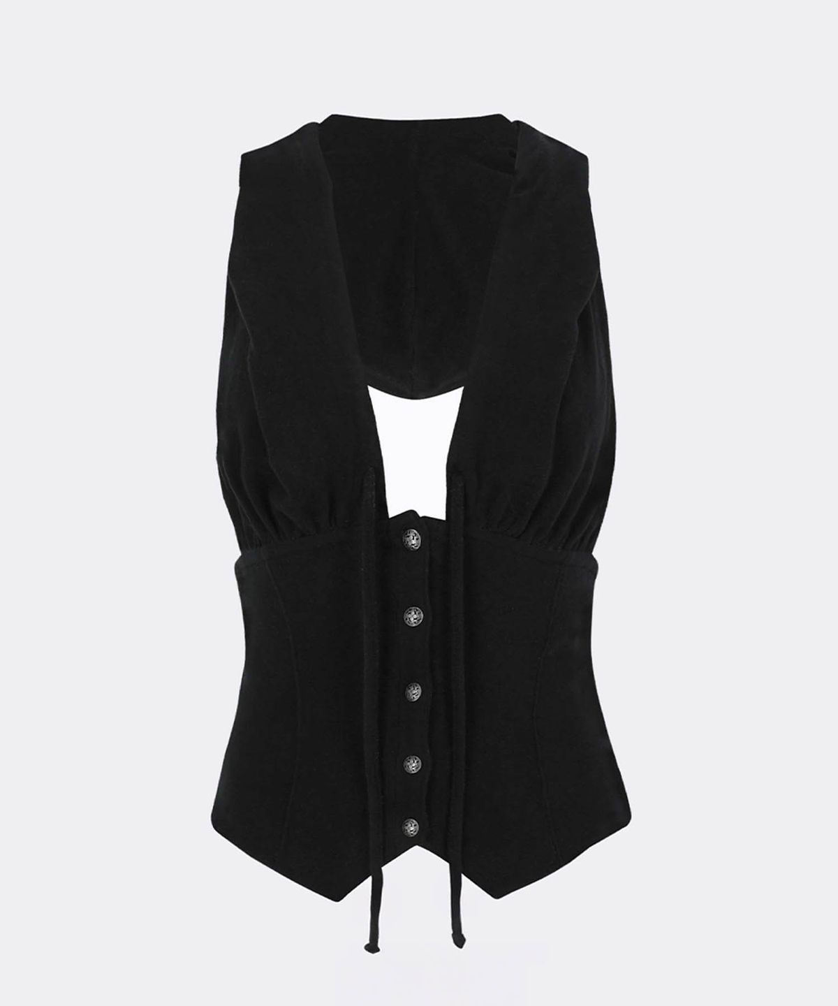 스컬프터(SCULPTOR) Classic Sleeveless Hoodie Black