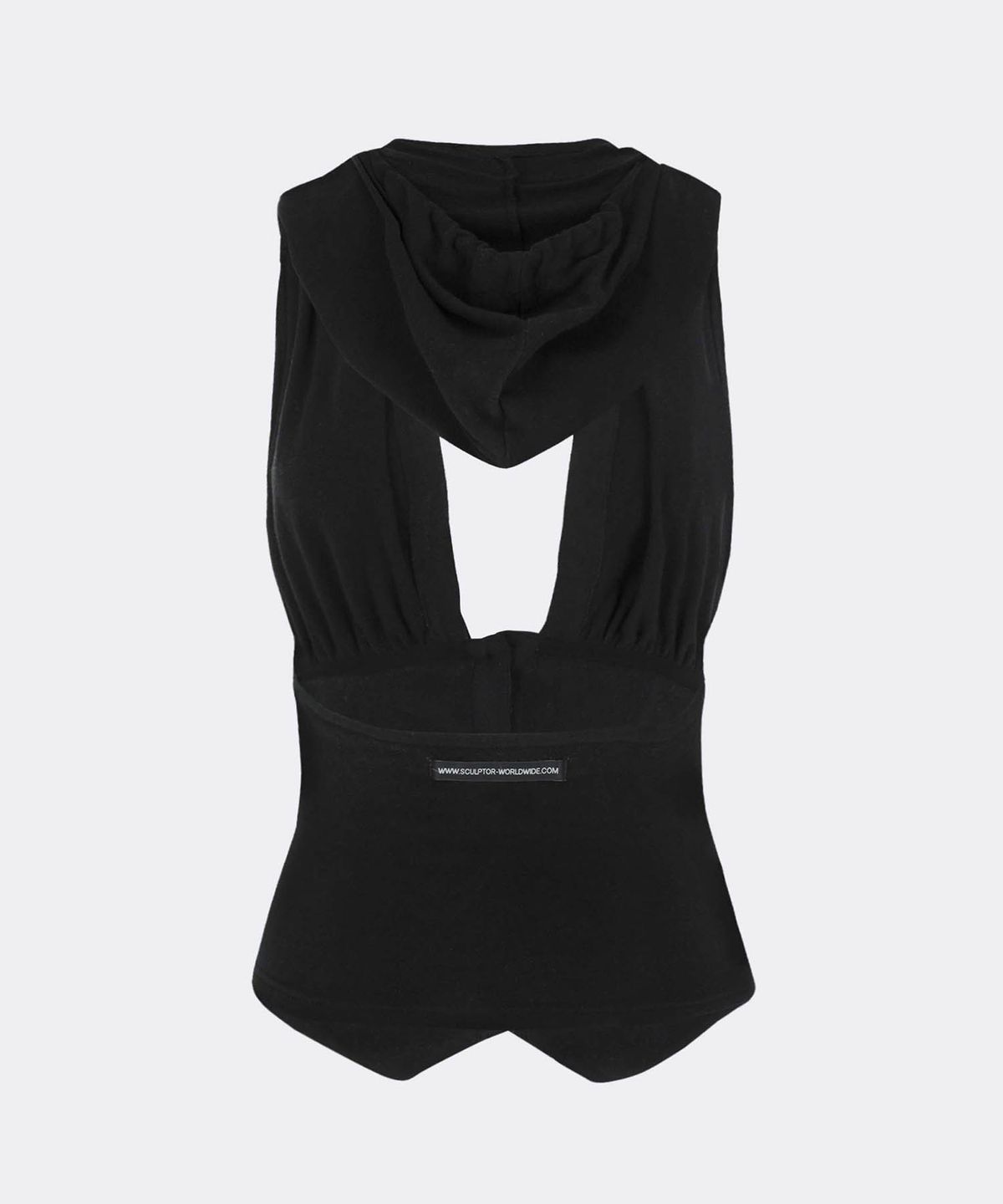 스컬프터(SCULPTOR) Classic Sleeveless Hoodie Black