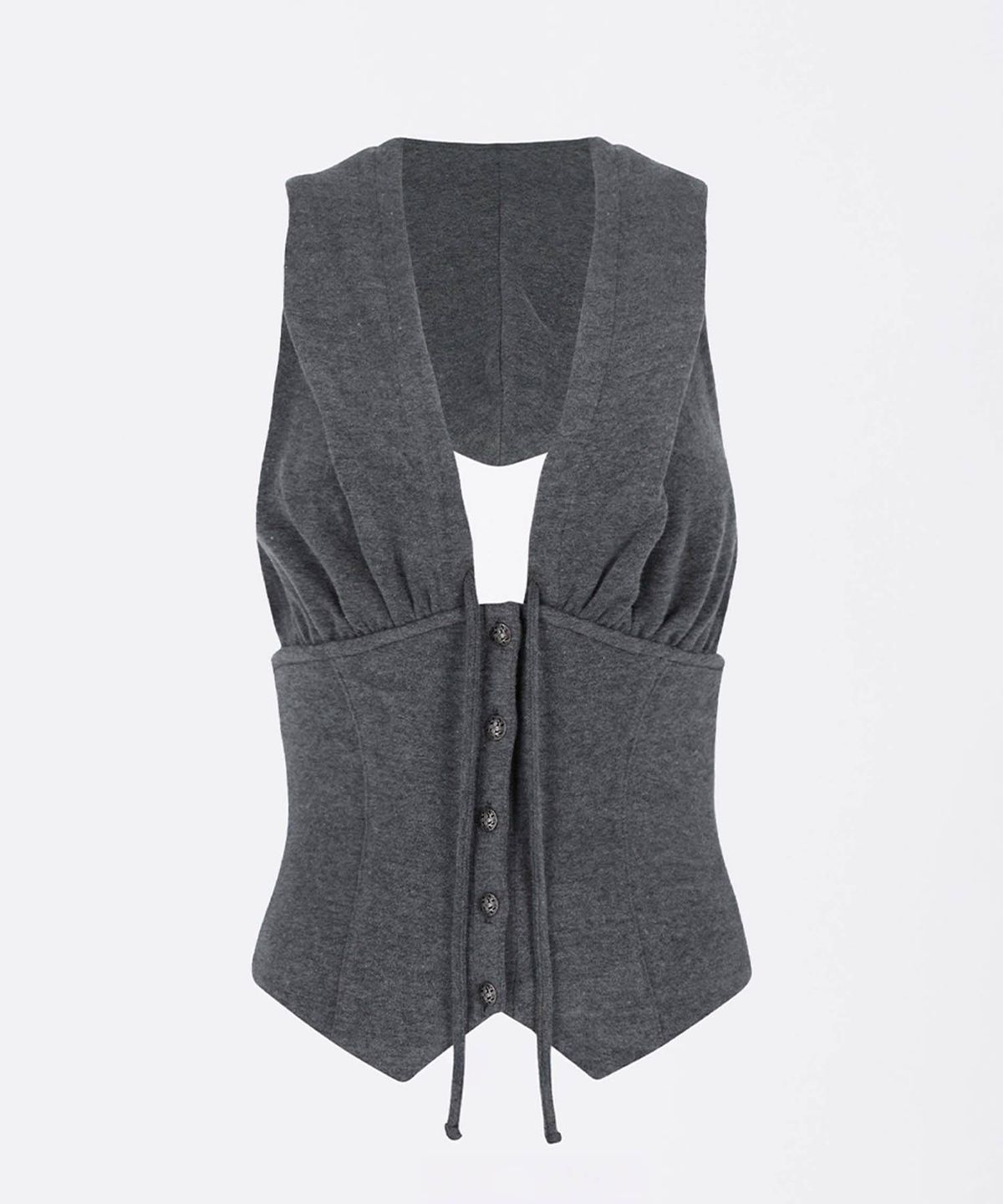 스컬프터(SCULPTOR) Classic Sleeveless Hoodie Melange Gray