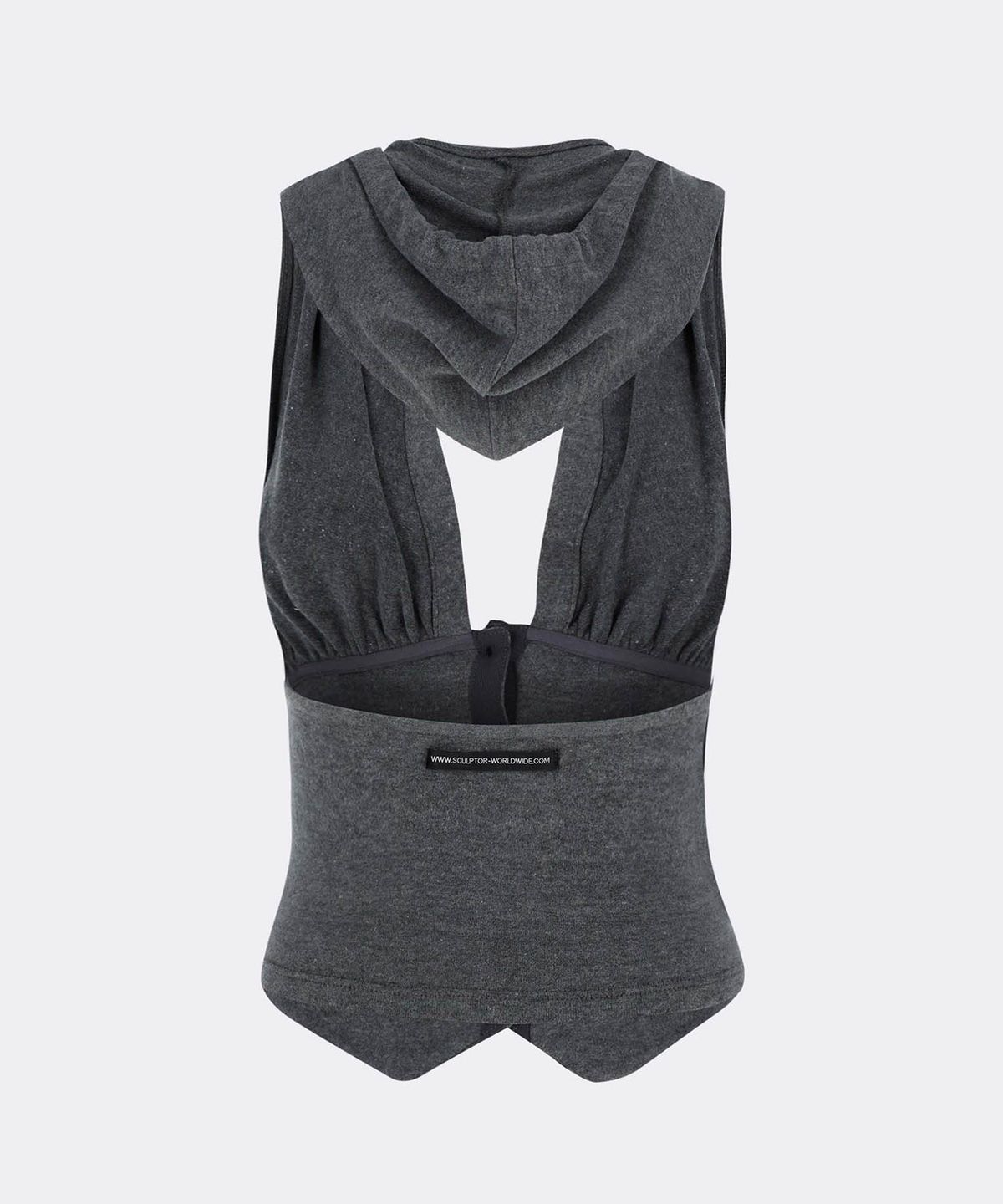 스컬프터(SCULPTOR) Classic Sleeveless Hoodie Melange Gray