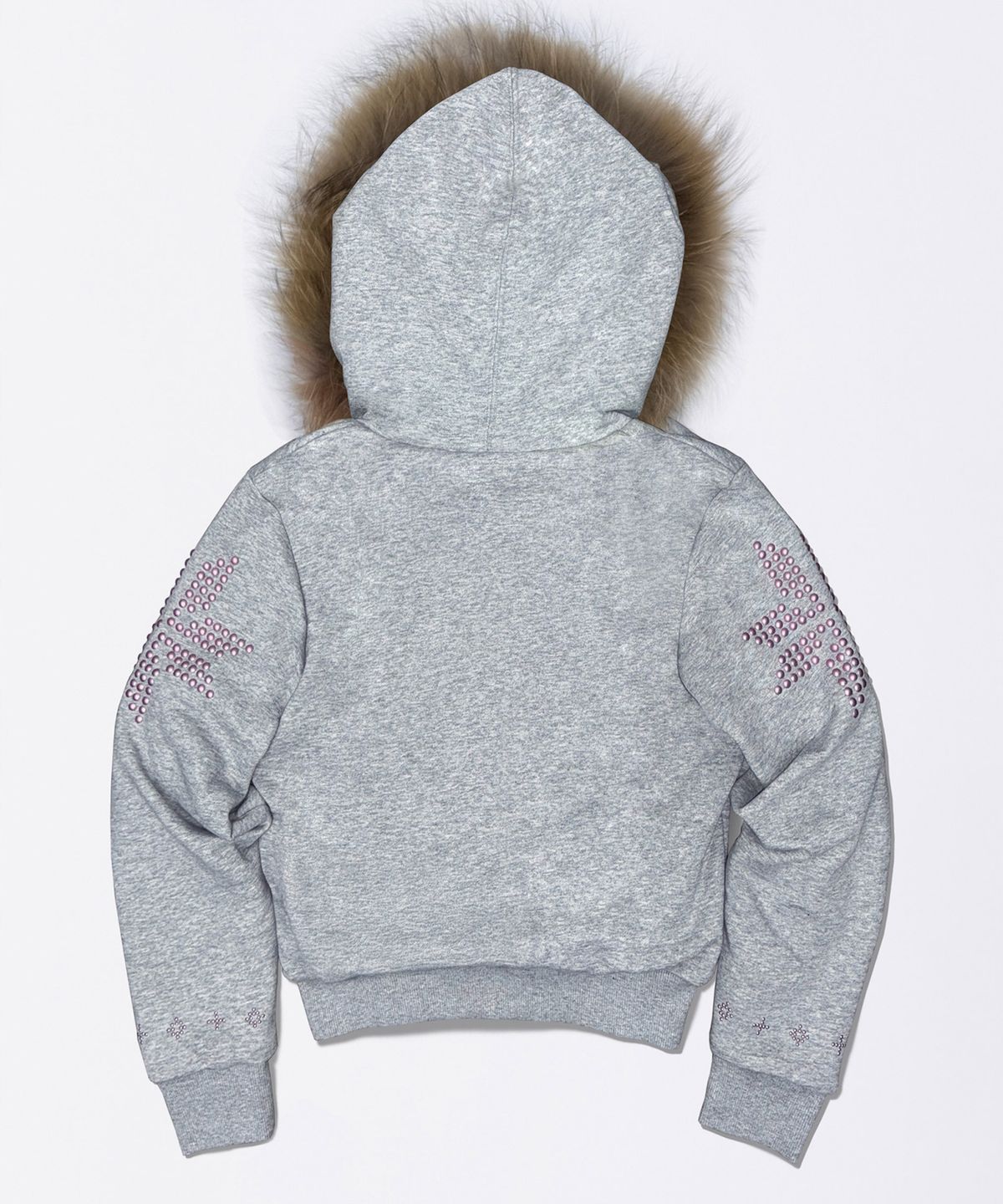 스컬프터(SCULPTOR) Fur Trimming Hooded Zip-Up Melange Gray