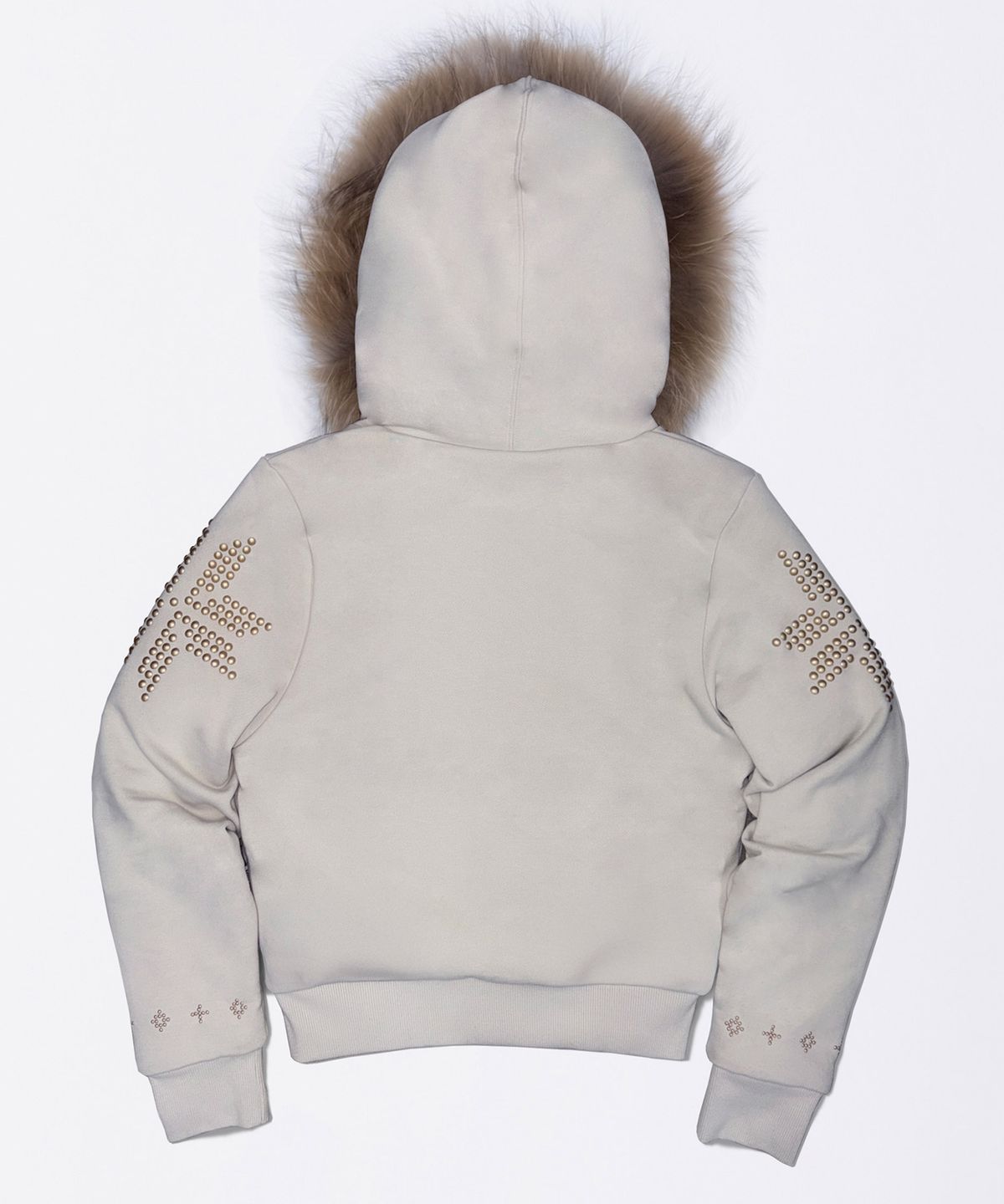 스컬프터(SCULPTOR) Fur Trimming Hooded Zip-Up Dirty White